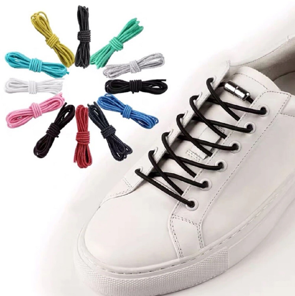 Elastic Silicone No Tie Shoe Laces – Lazy Shoe Laces for Trainers, Adult & Kids