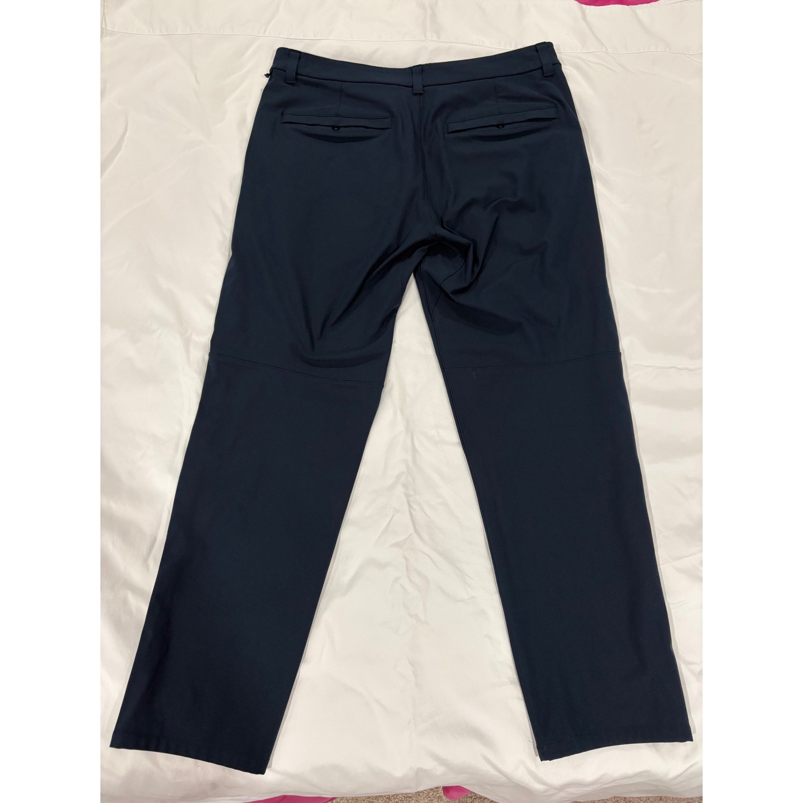 Lululemon Men’s Commission Pant Slim Warpstreme 27.5″ True Navy ABC Tapered 34
