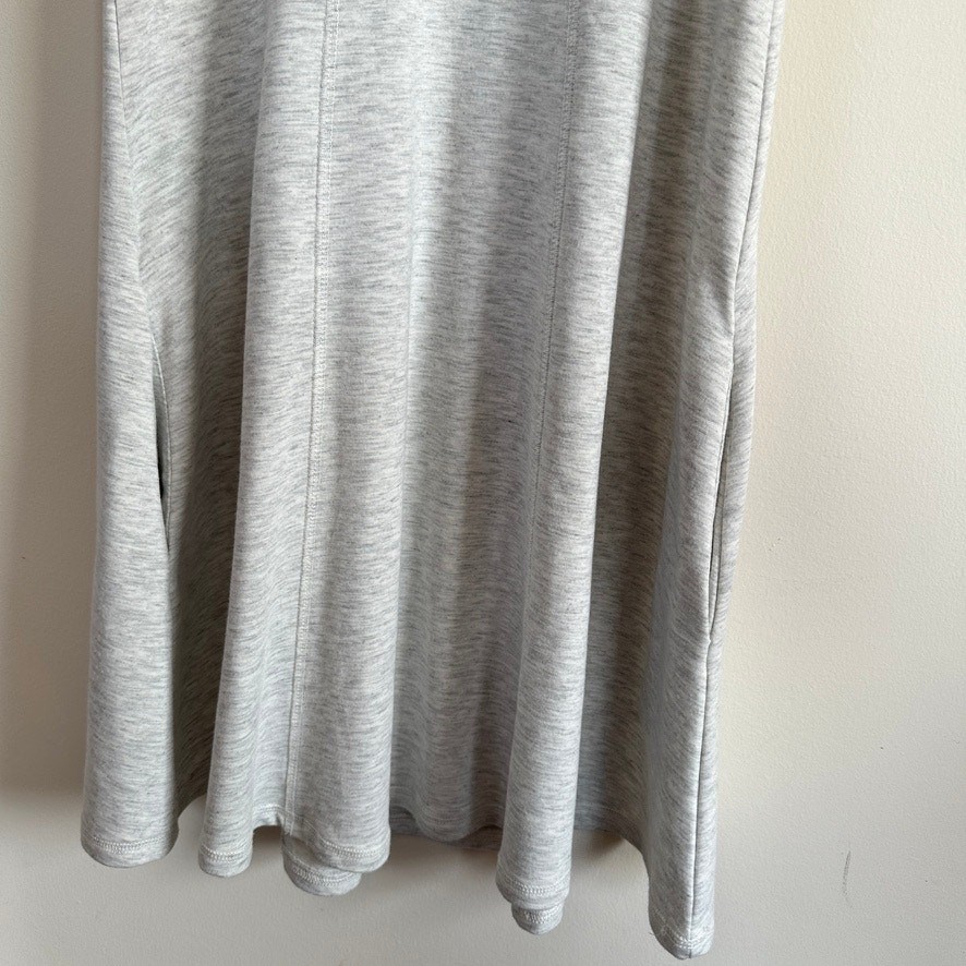 Freedom Trail Kyodan Cowl Neck Dress 1/2 Zip Front Sleeveless Grey Athleisure S
