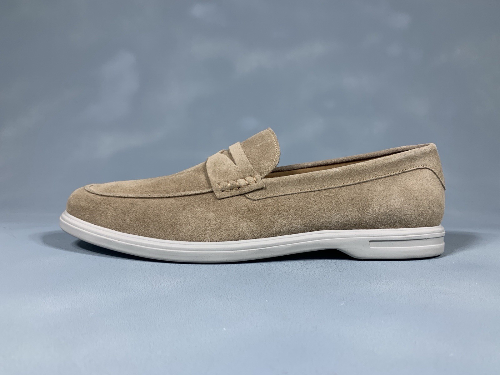 Peter Millar Crown Crafted Excursionist Penny Loafer Sand MF25XF09 Men’s 11
