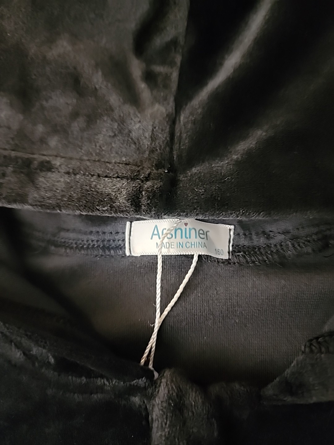 ARSHINER Hoodie Womens Small BUTTERY SOFT Black Velour Velvet Dance Ballet NWOT