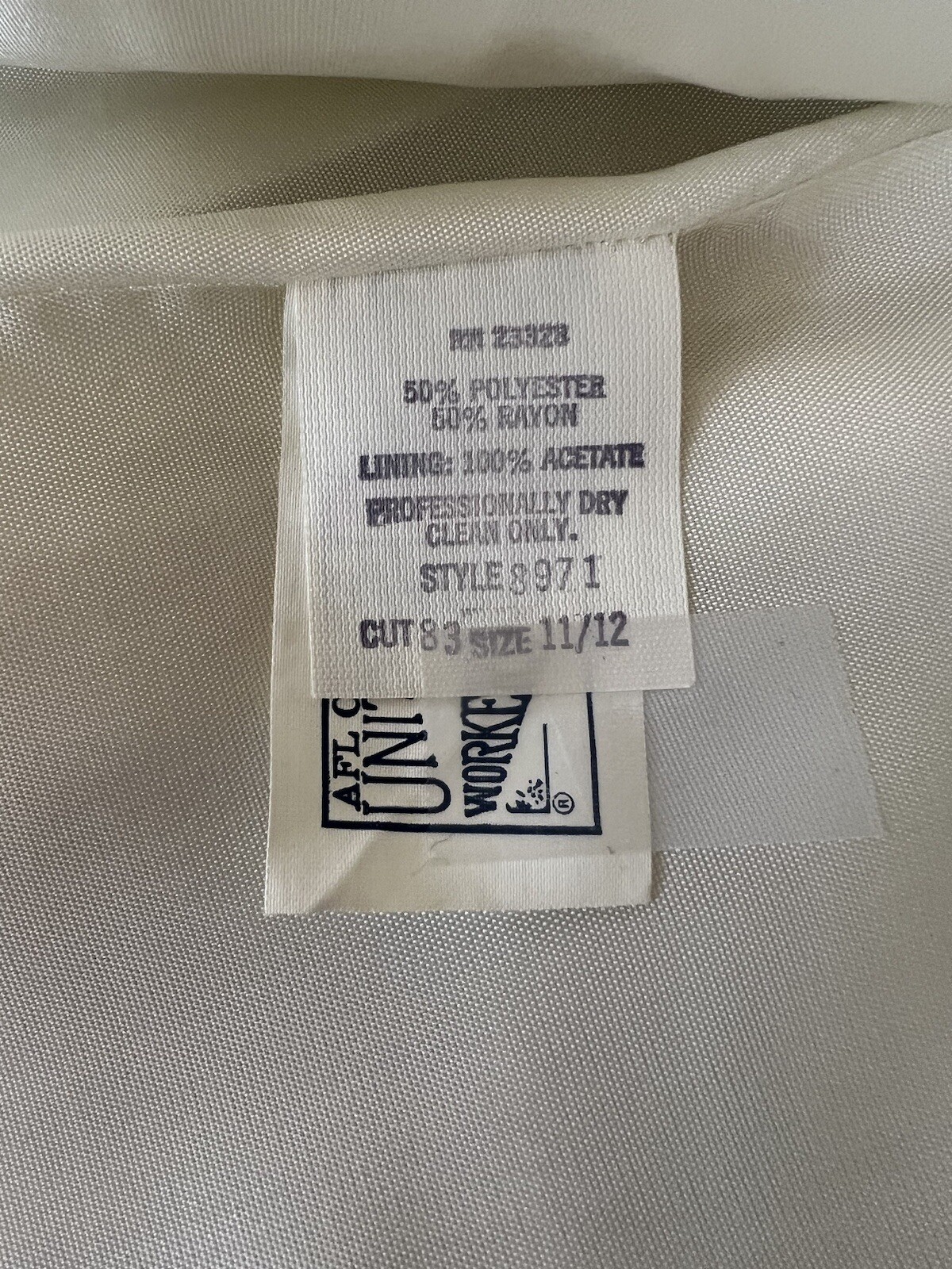 Norwester Womens VTG Blazer Cream White One Button Rayon Blend Lightweight 11/12