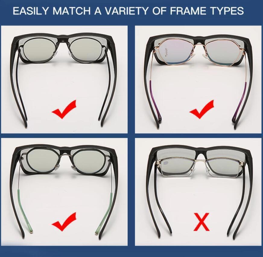 Fit Over Glasses Polarized Sunglasses For Men Women Wrap Around Driving Glasses