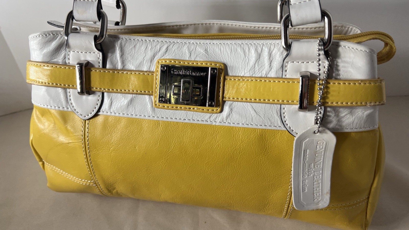 Croft and Barrow Medium Brown Leather Shoulder Bag Purse