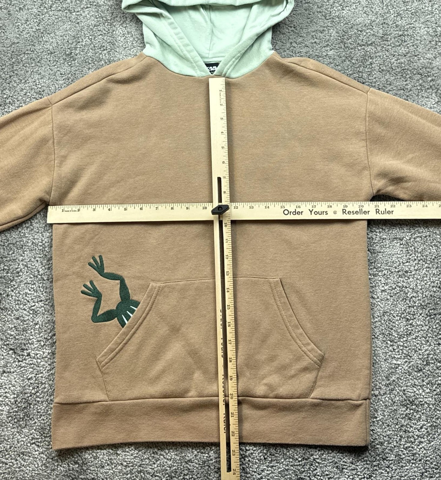 Star Wars Grogu Baby Yoda Hoodie Womens Small Tan Green Ears Her Universe