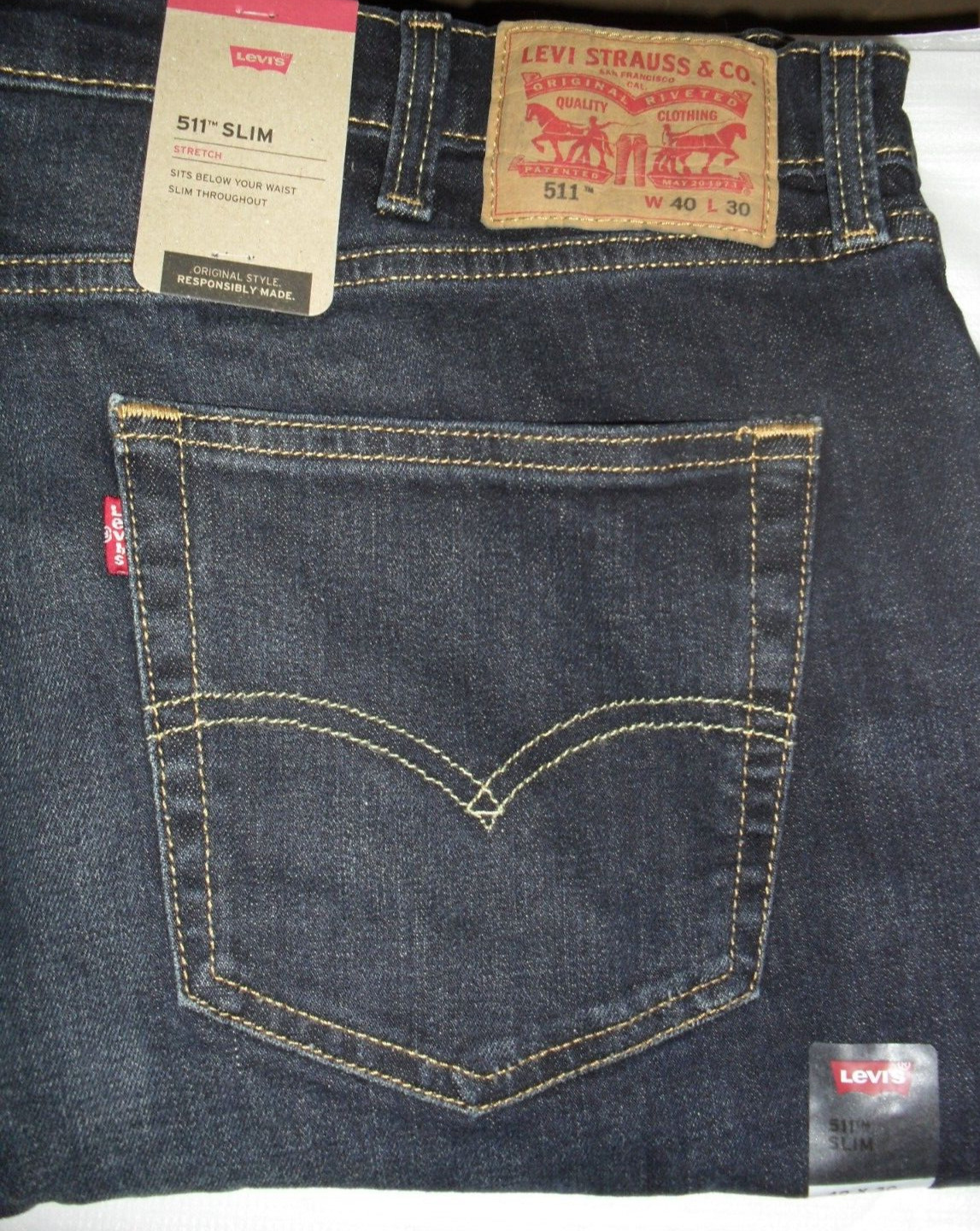 Levi’s 511 Slim Fit Men’s Jeans Wash: Sequoia Style# 04511-1390 40 X 30 NEW TAGS