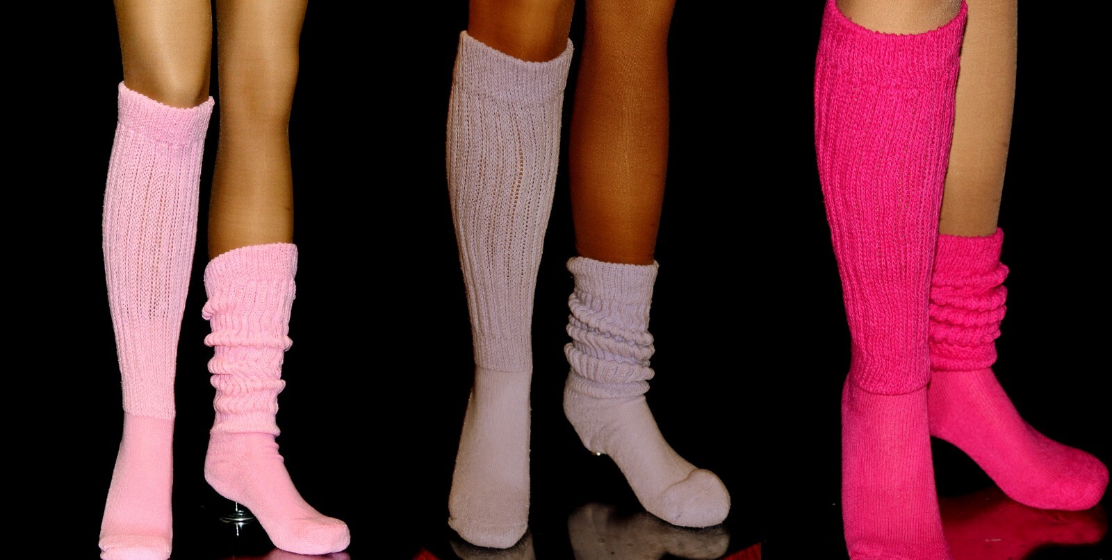 Slouch Socks Scrunch Calf to Knee Workout Long Hooters Uniform run walk warm new