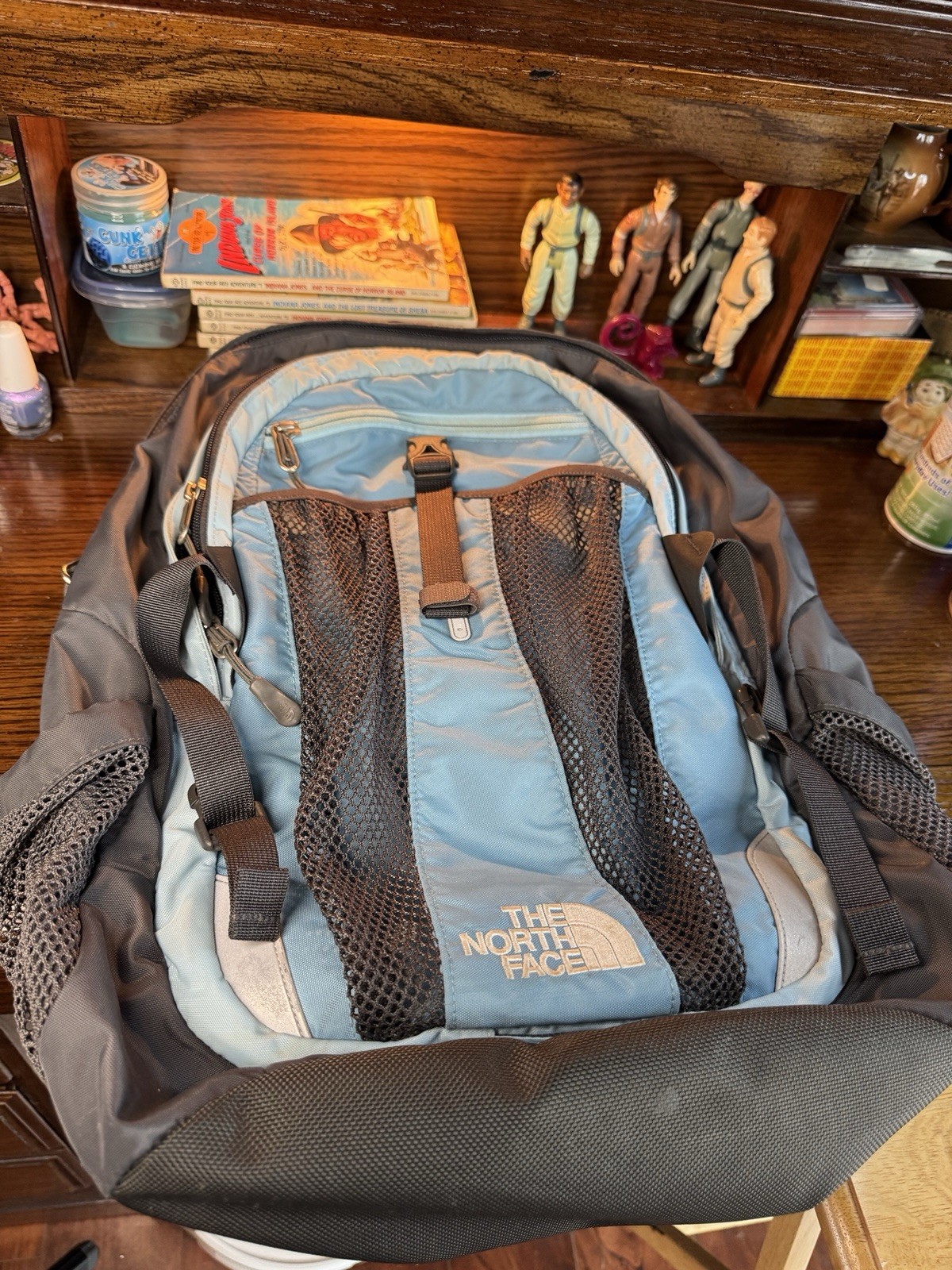 The North Face Recon Blue Hiking School Laptop Computer Book Bag Backpack