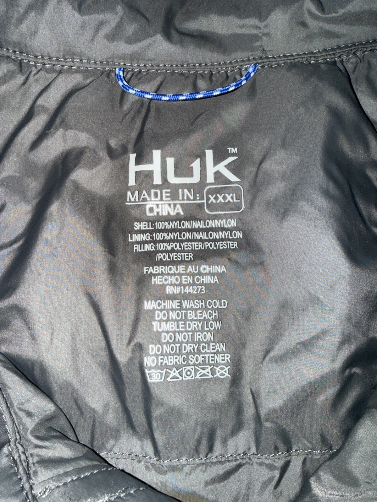 Huk Tarpon Quilt Shacket Jacket, Volcanic Ash (dark green/gray) MEN’s 3XL New