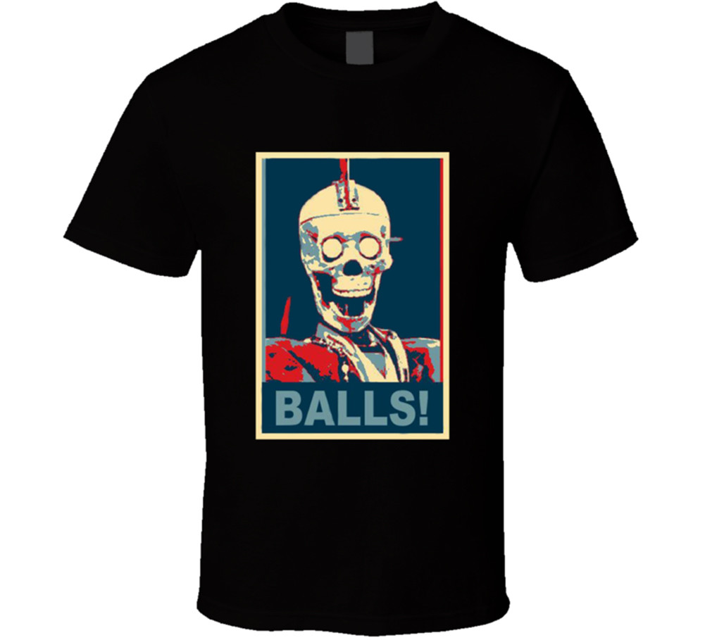 Balls Geoff Robot Skeleton Craig Ferguson Late Show Retro T Shirt Tee Gift New