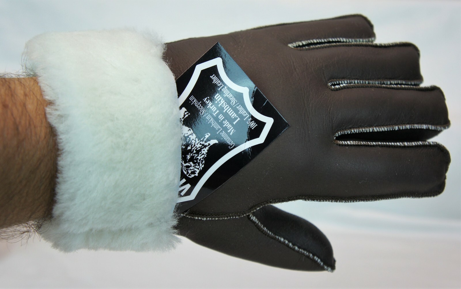 4 COLORS REAL GENUINE SHEEPSKIN SHEARLING LEATHER GLOVES UNISEX Fur Winter S-2XL