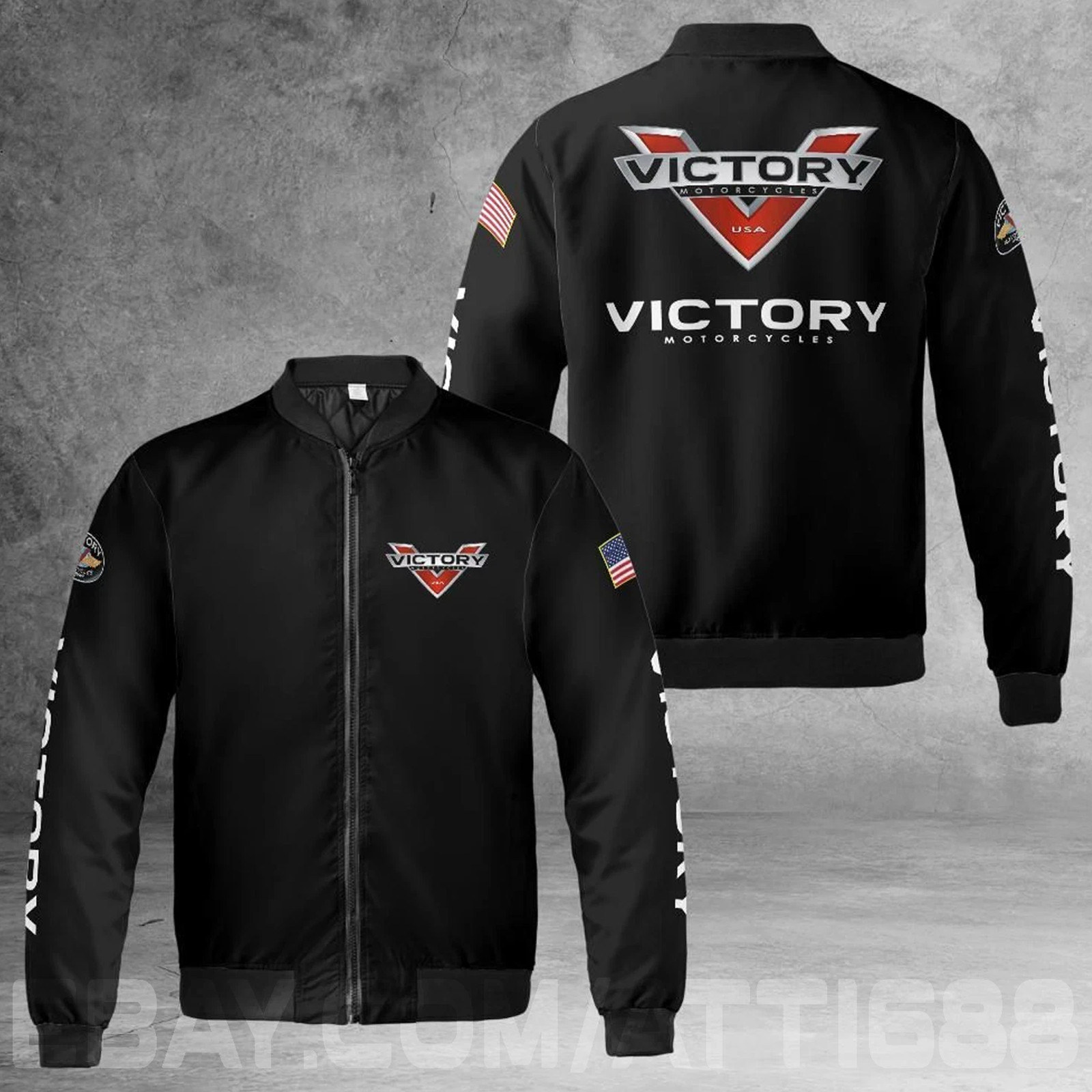 Victory Motorcycles All-over Print Unisex Lightweight Windproof Bomber Jacket