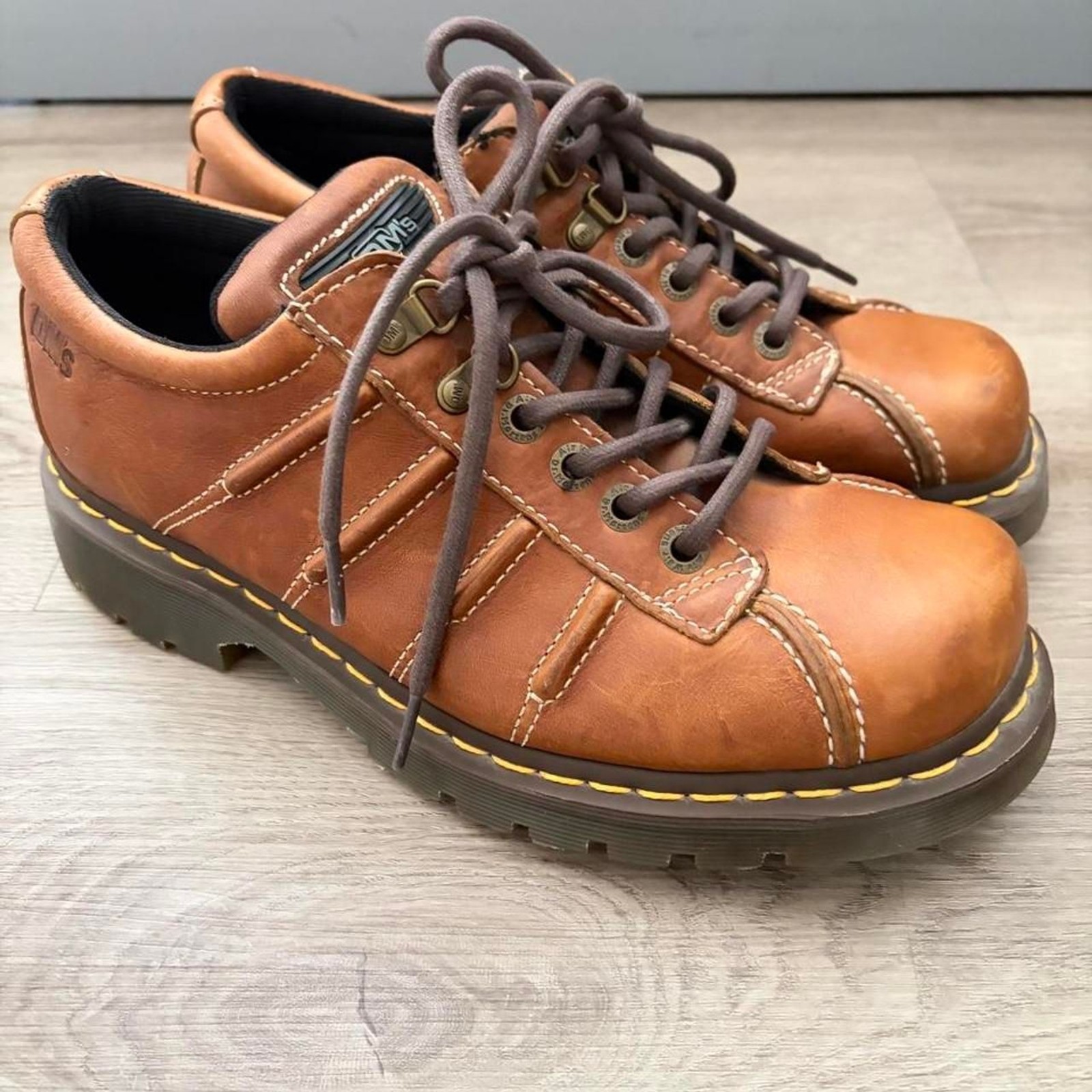 Vintage y2k Dr-martens Men’s Chunky Brown and Tan Oxfords Size 11