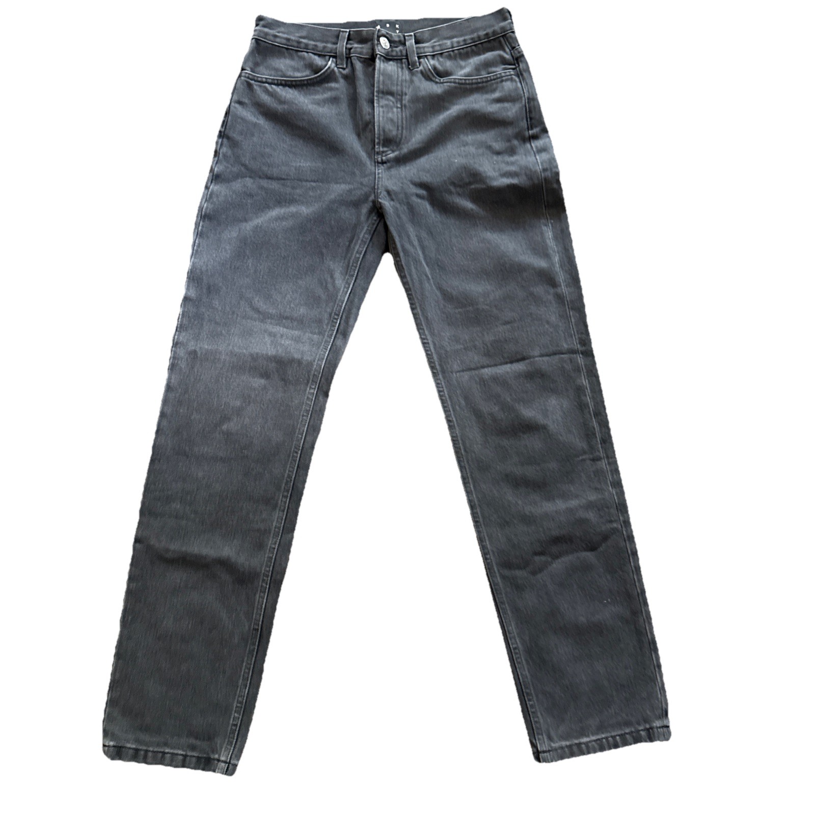 ASKET Regular Jeans Men 29×30 Black Gray Organic Cotton Straight Leg Denim Italy