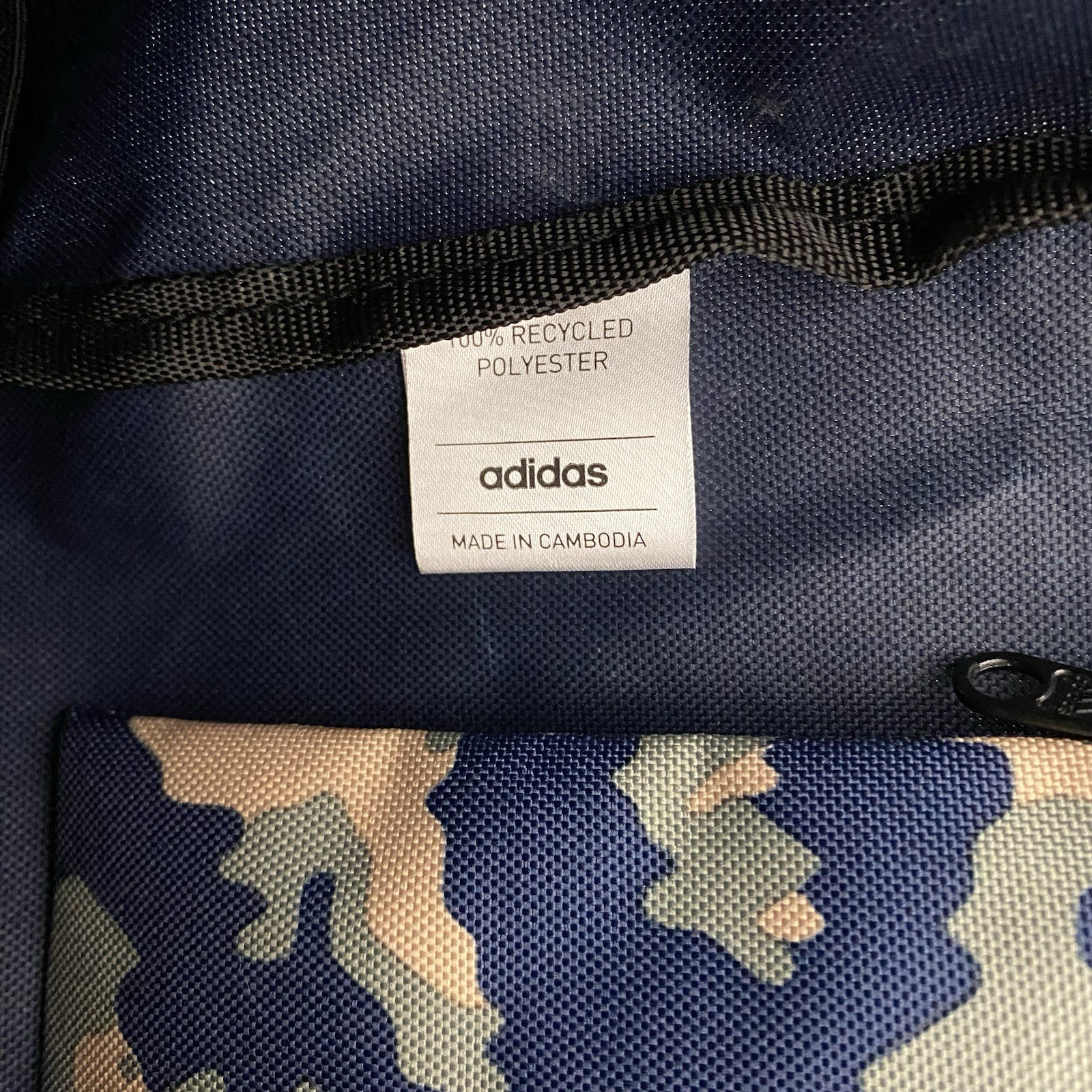 ADIDAS Originals Tote Bag Street Trefoil Camouflage Blue size 15×16
