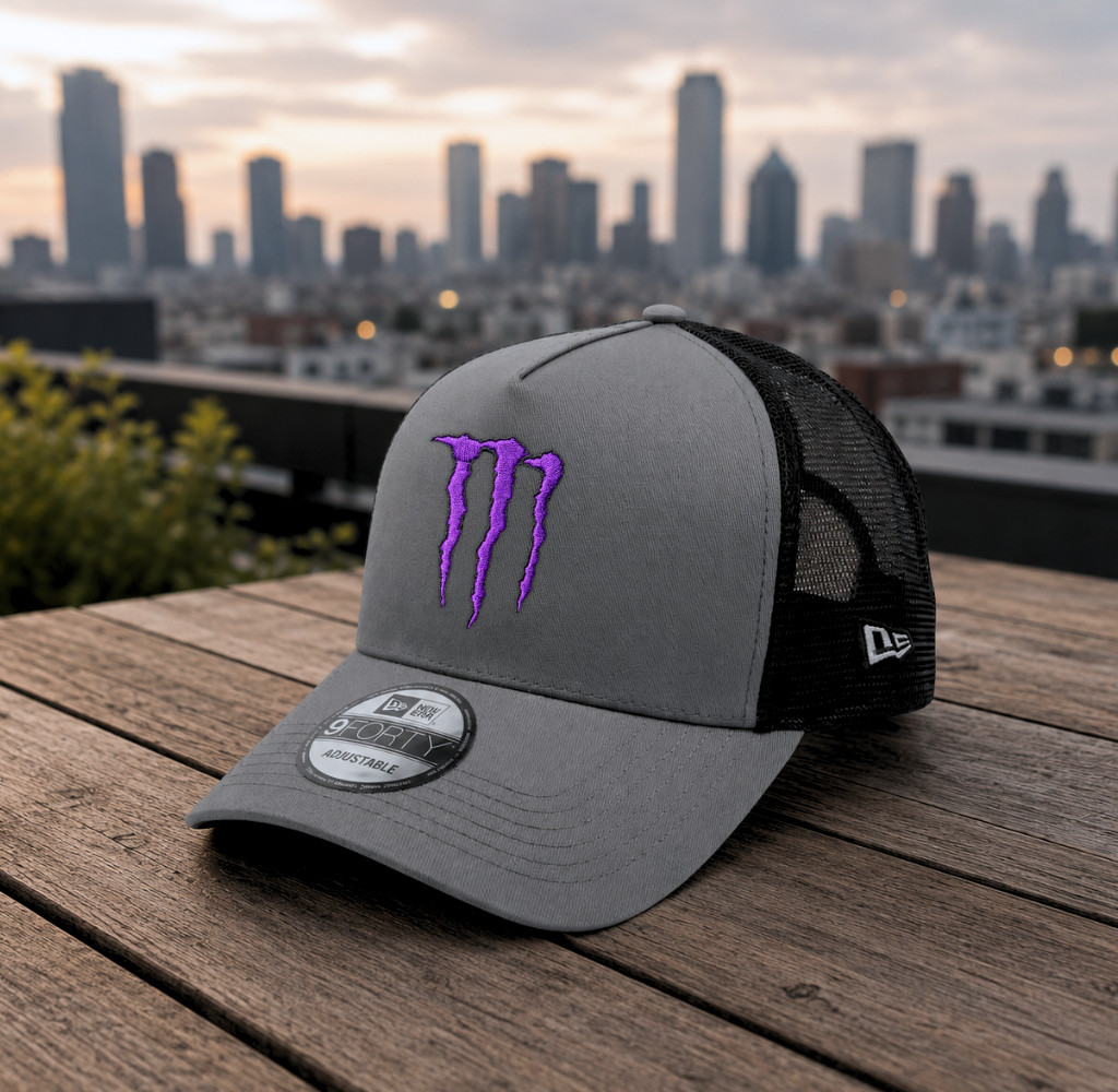 Monster Energy Hat Black Trucker Cap Adjustable Mesh Back Racing