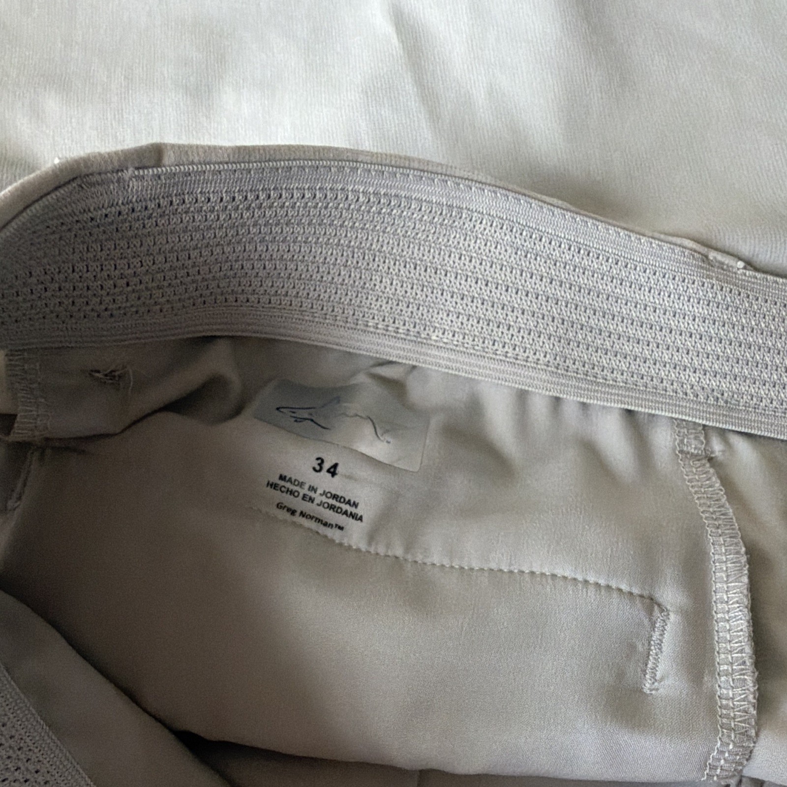 Greg Norman Men’s Gray Solid Flat Front Shorts w/ Pockets Logo, Machine Wash