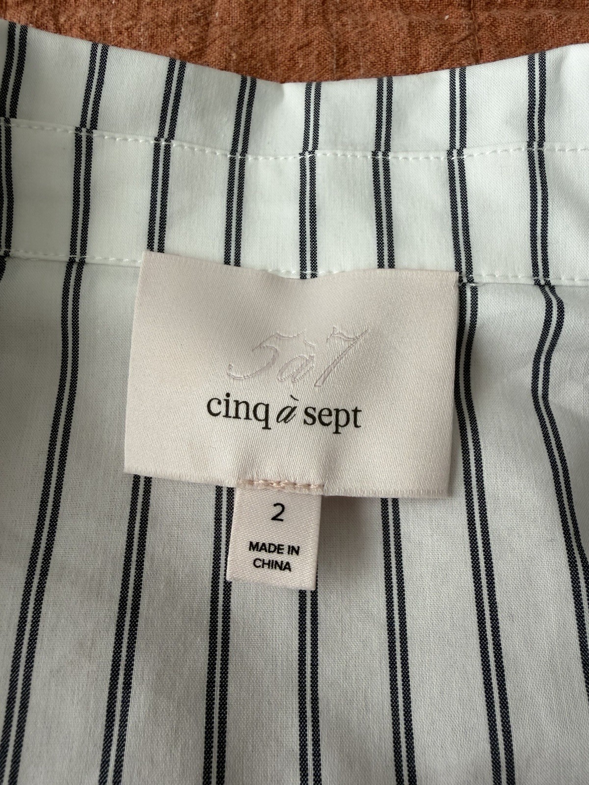 5à7 Cinq à Sept Lila Stripe Asymmetric Mini Dress 2 White Striped Wrap French
