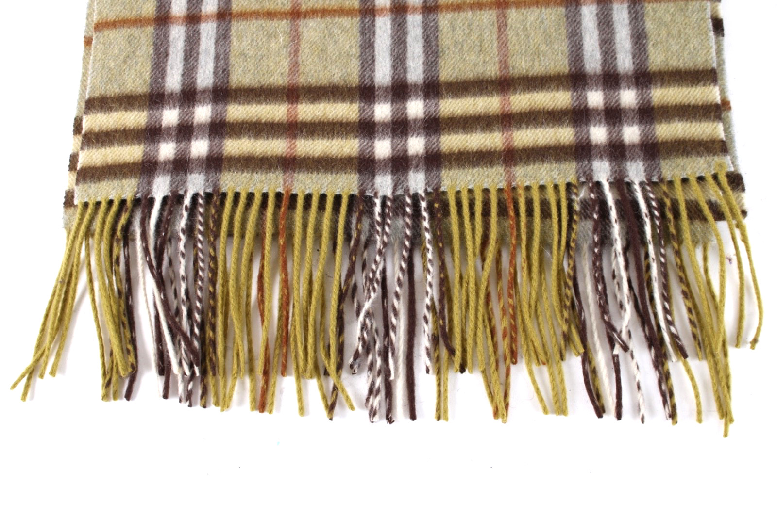 Burberry 100% Cashmere Nova Check Plaid Scarf 12.5 x 66 NWOB Made In England
