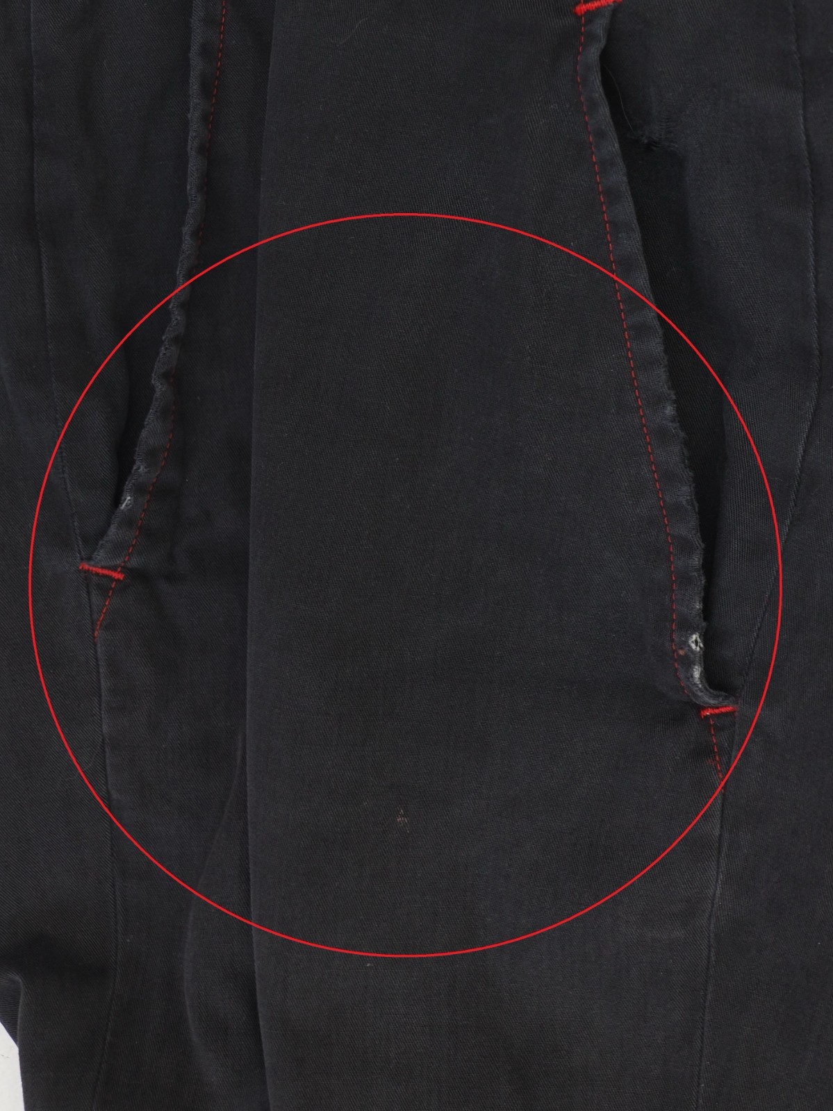 Comme des Garcons Homme Plus Men’s Dark Blue Faded Cotton Pants Trousers Size M