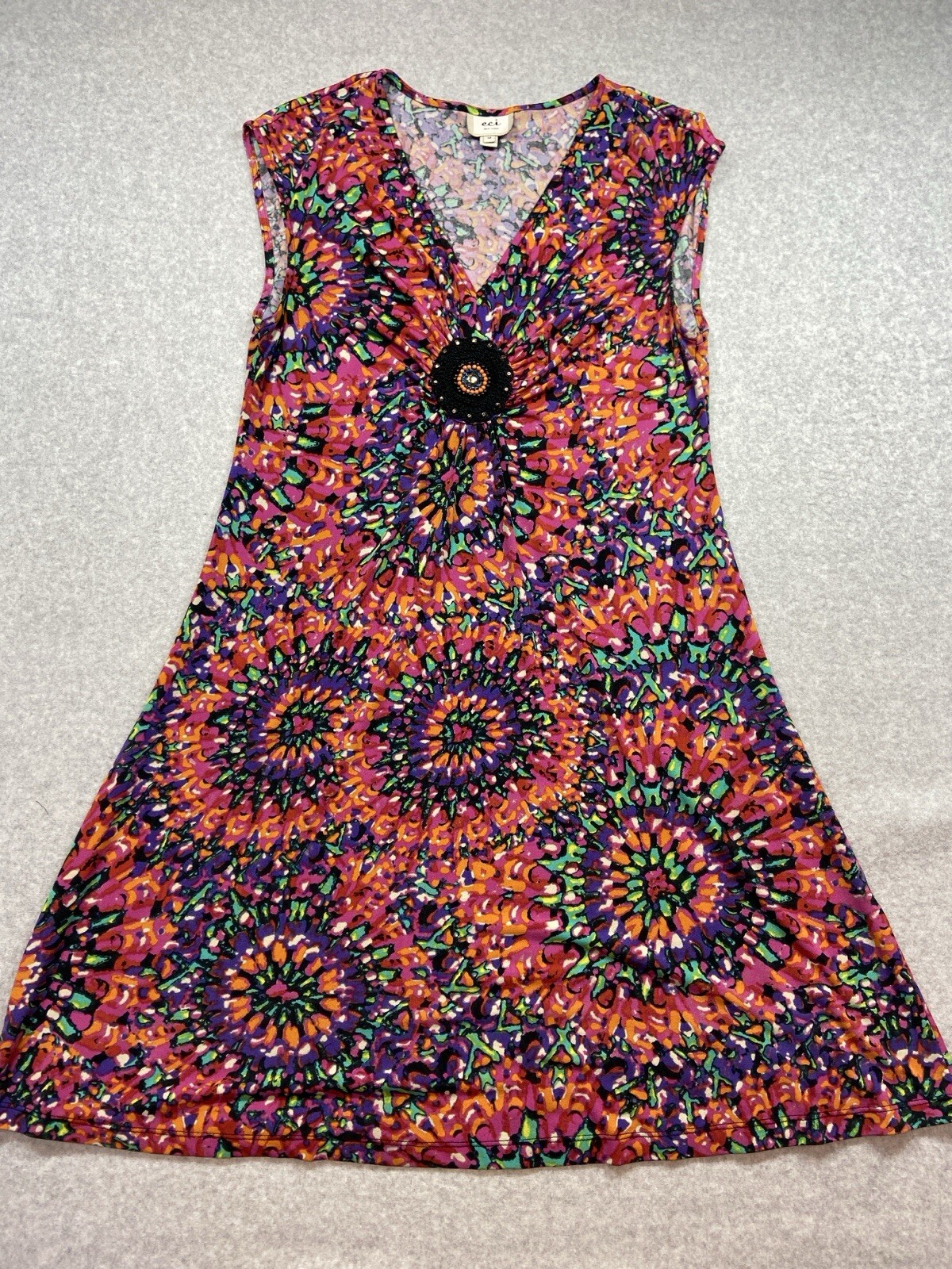 Eci New York Dress Womens Large Pink Casual Party Cocktail Coastal Work Boho