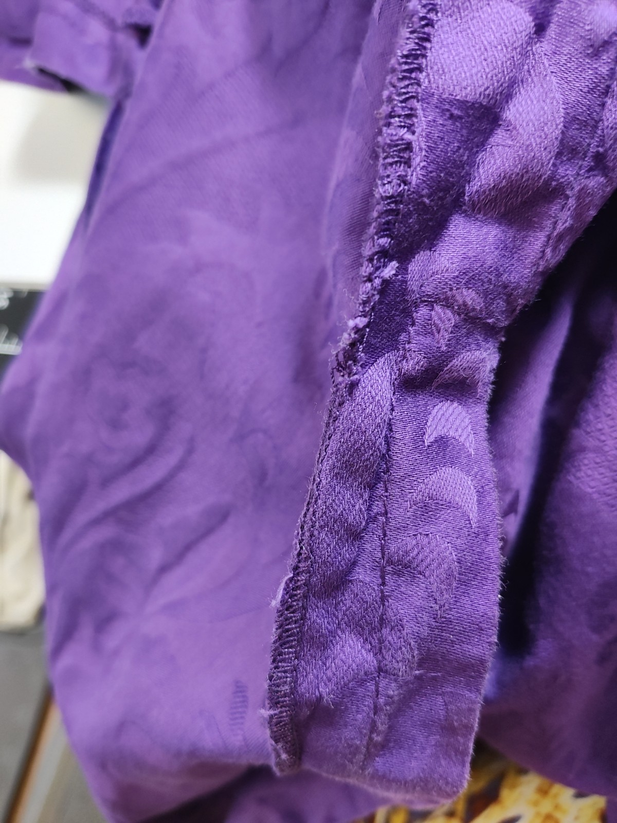 African Purple Womens Jacket – Size 1X – VTG Homemade, No Tags, Shoulder Pads