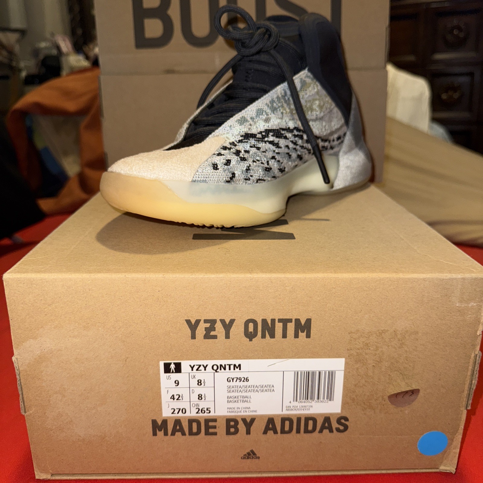 adidas Yeezy Quantum QNTM Basketball SEA TEAL Size 9 BRAND NEW