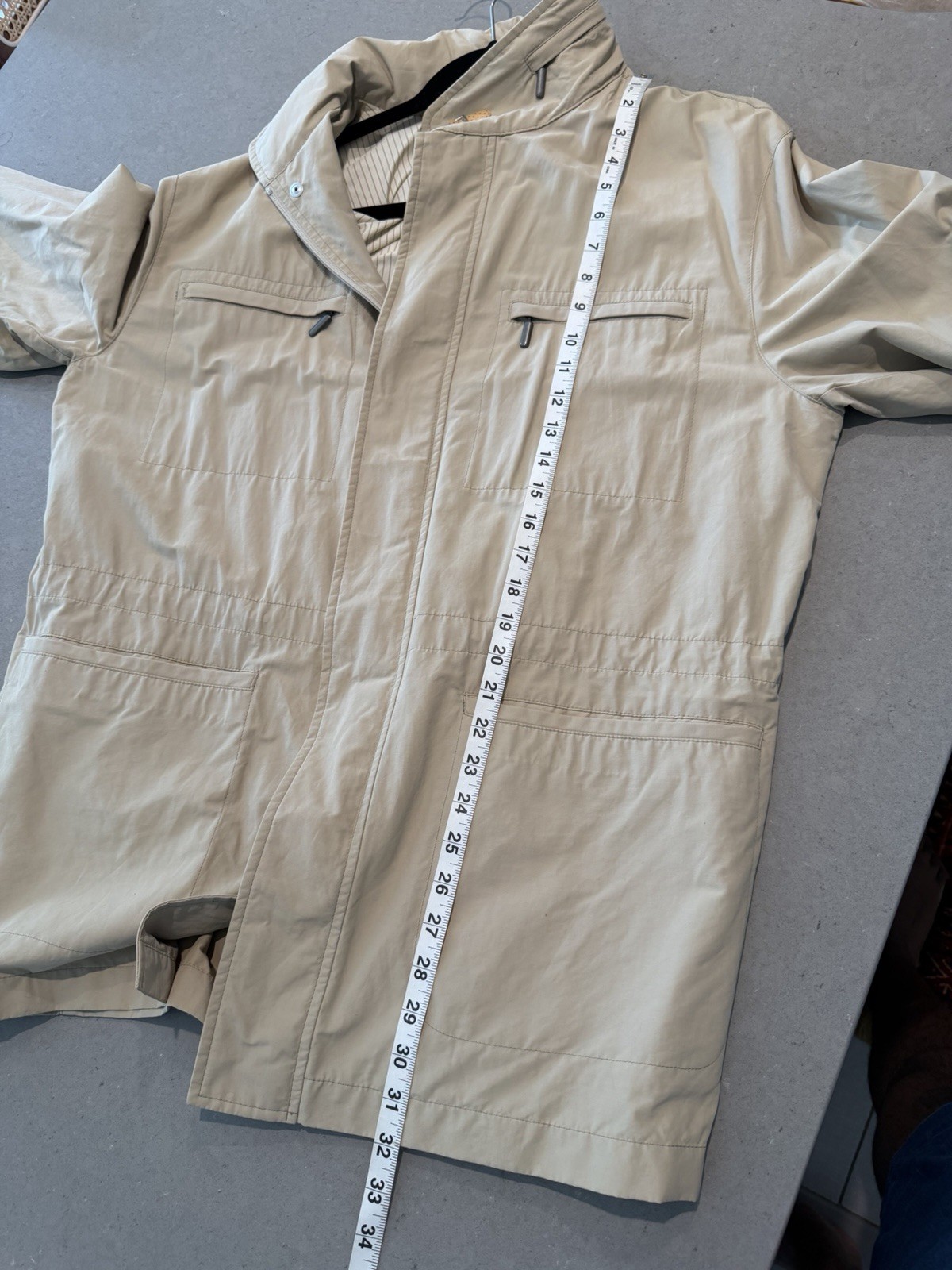 Missoni Men’s Beige Utility Field Jacket Size M Lightweight Hooded Safari Coat