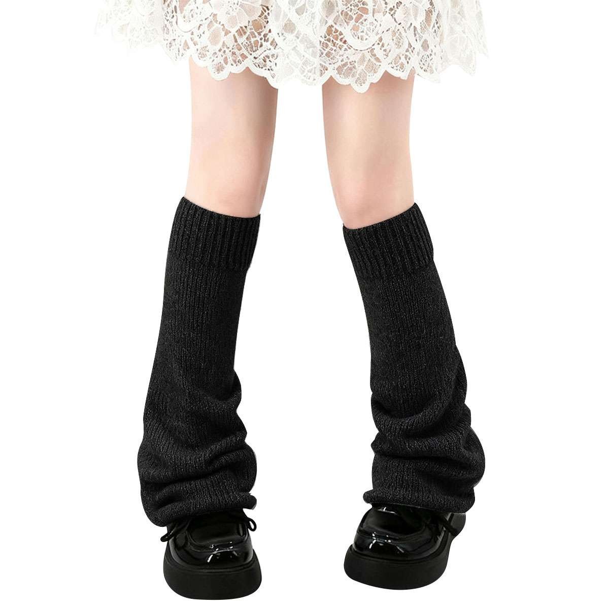 Warm Knit Crochet Leg Warmers High Knee Winter Boot Socks Foot Covers US