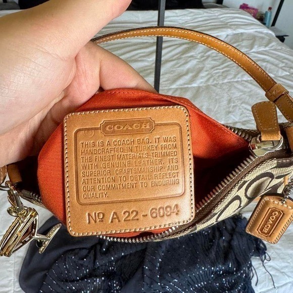 Coach 2002 demi shoulder bag brown signature jacquard canvas y2k vintage
