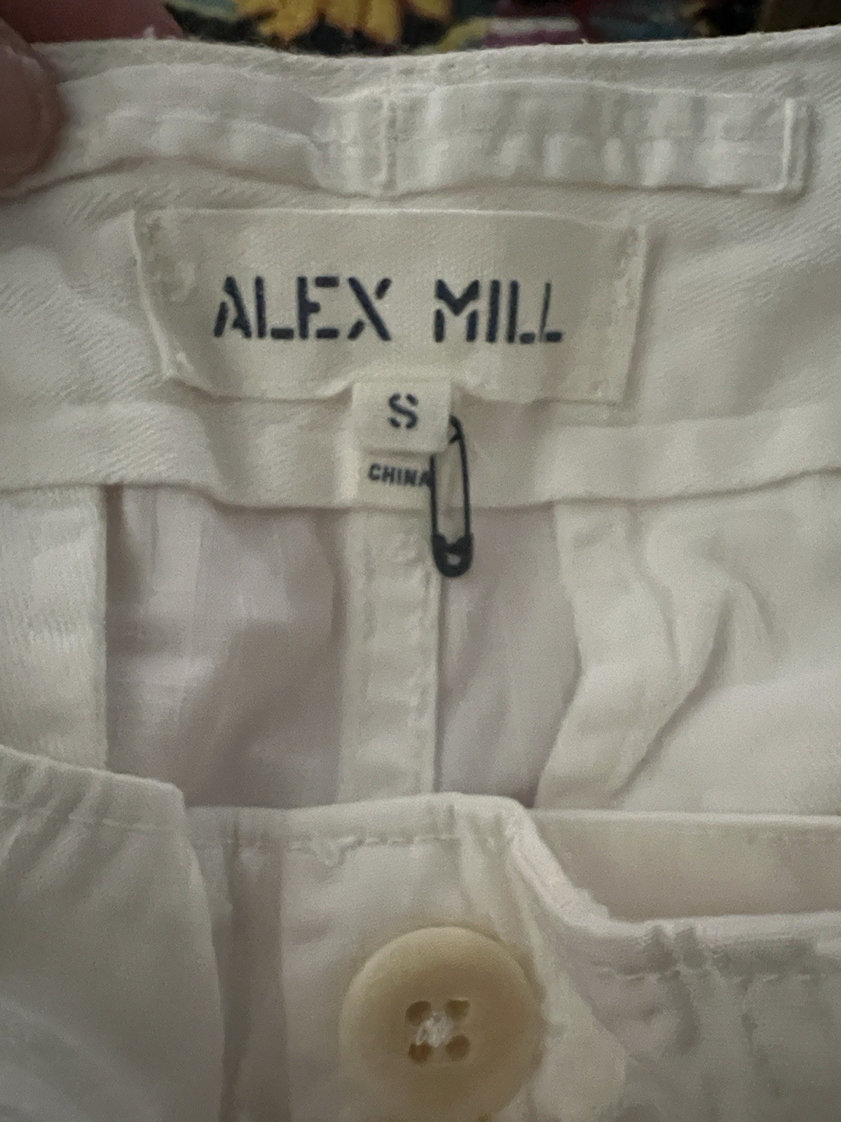 NWOT ALEX MILL Cargo Pants White Cotton Women’s Small