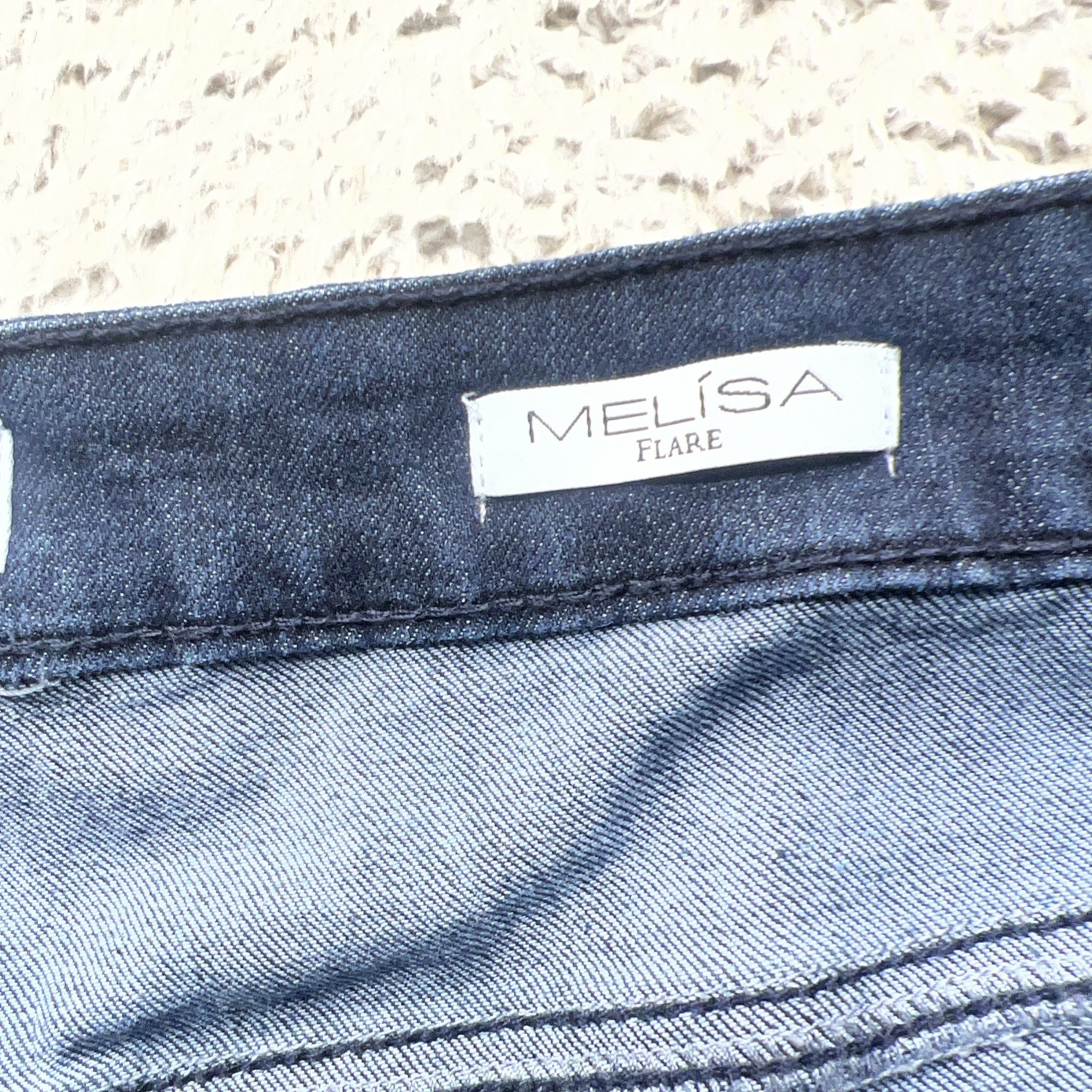 Sophia Vergara Melisa Flare Stretch Pull On Jeans 20 dark Wash Denim