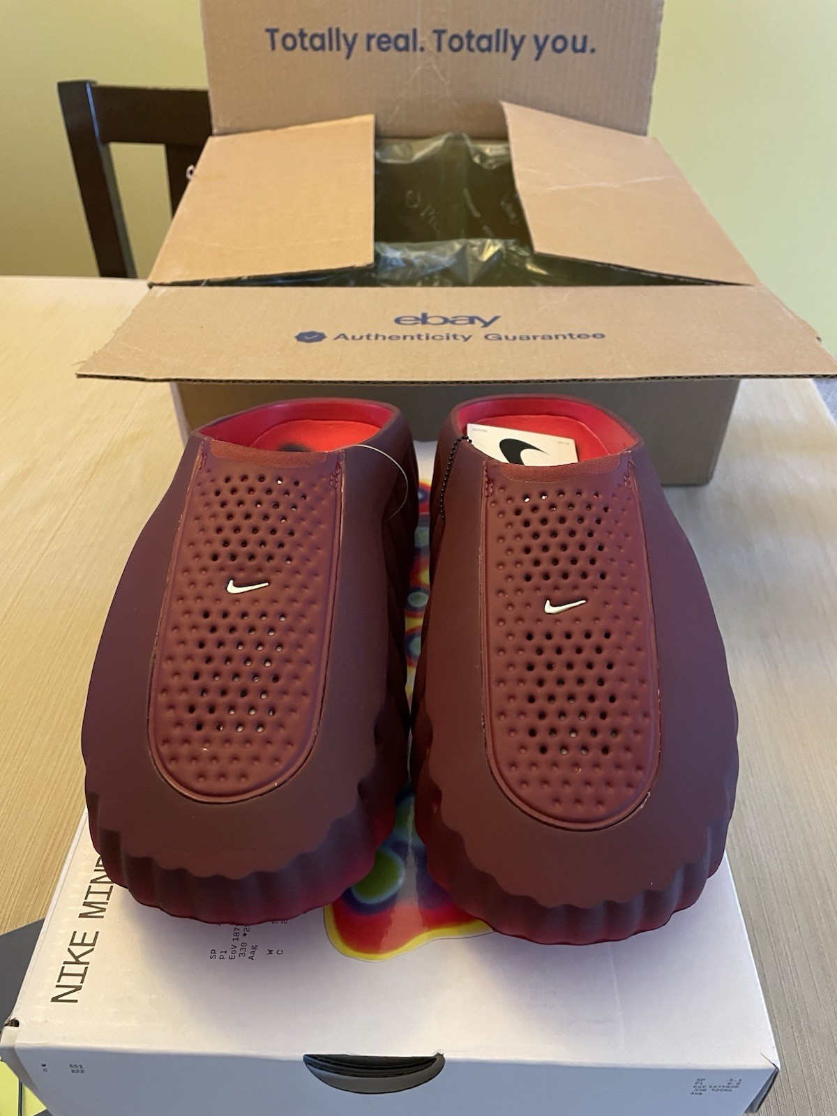 Nike Mind 001 Men’s Slides Team University Red US 9 HQ4307-601 DAMAGED Box