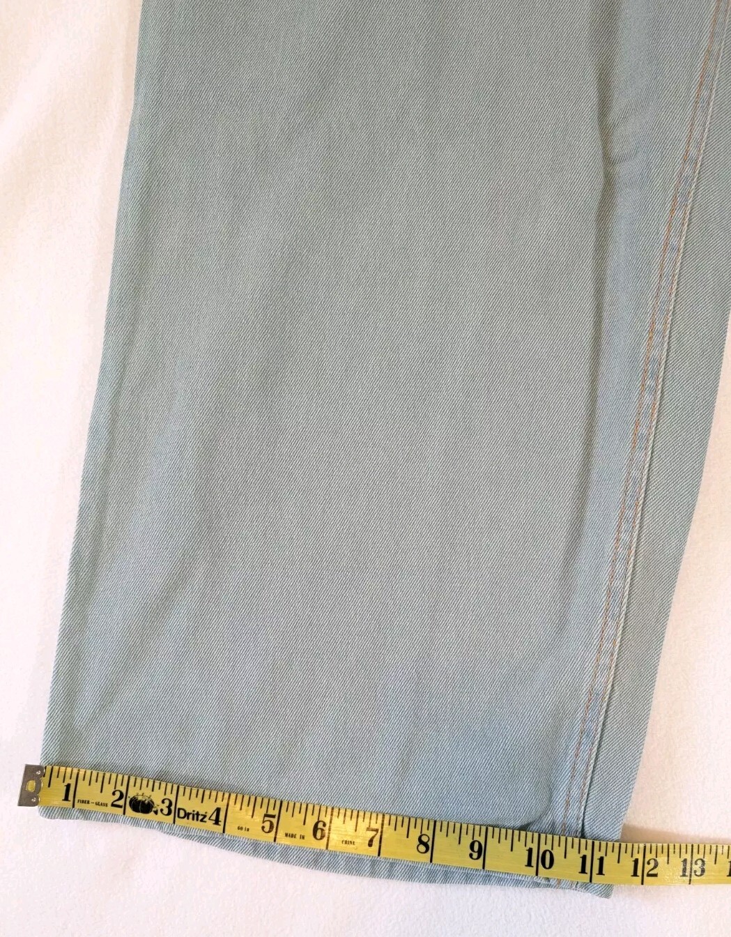 Woman Within Wide Leg Jeans 28W Light Blue Five Pocket Cuff Width 11 Inches NEW