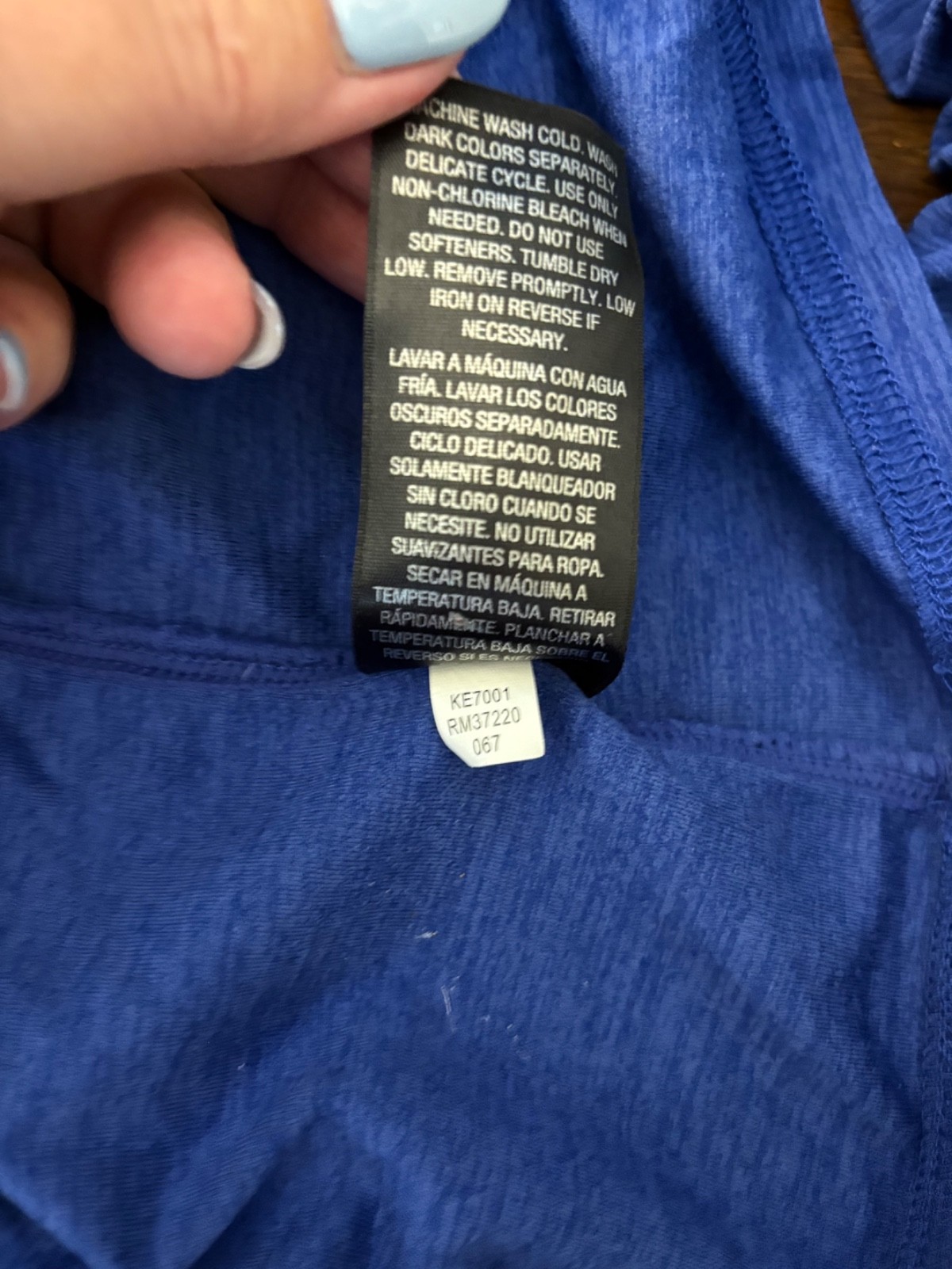 Russell Dri Power 360 Mens XL 46-48 Long Sleeve Shirt Blue Training Athletic