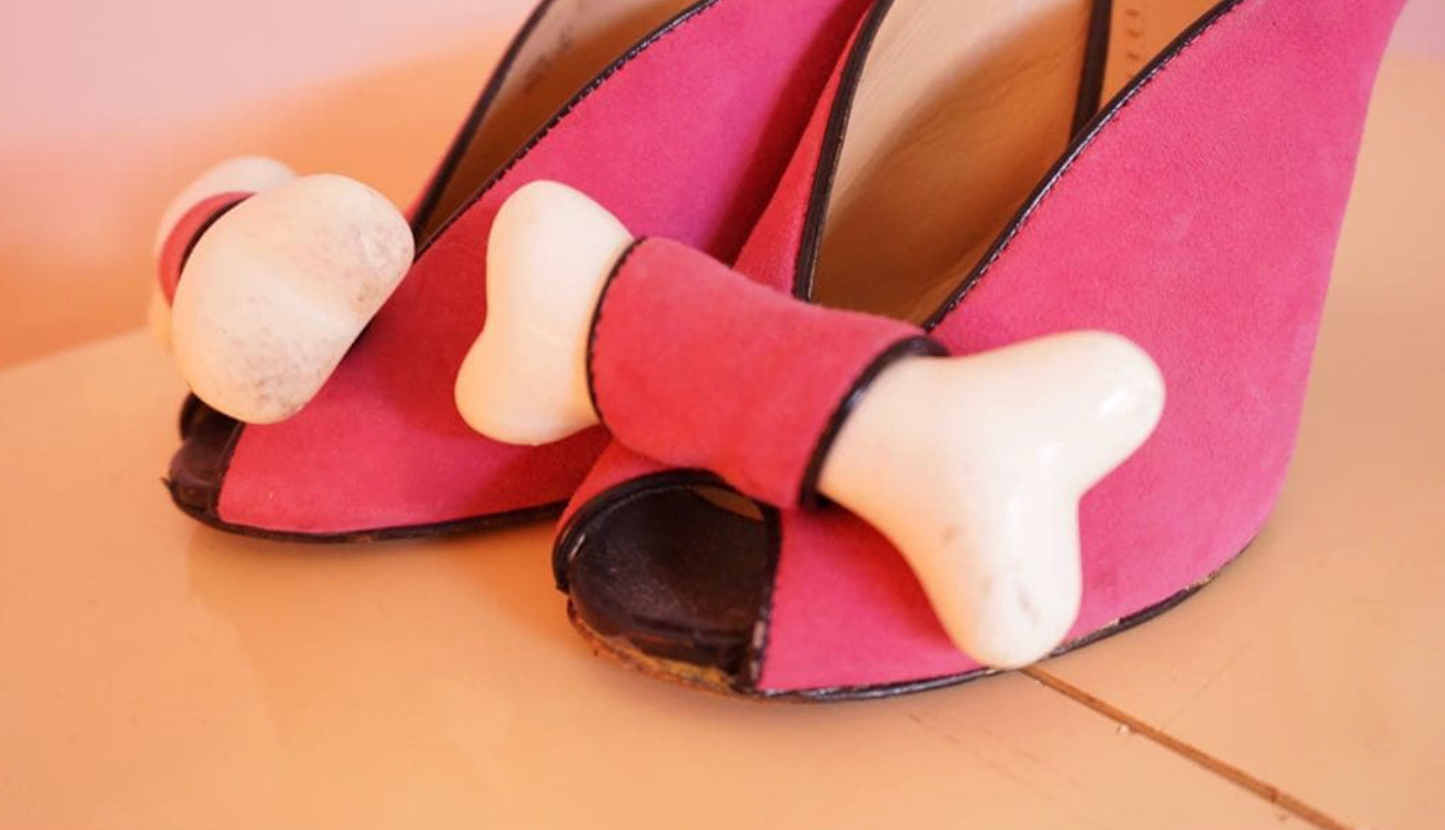 Adidas JEREMY SCOTT Bones Pink High Heels Pumps Women’s Size UK4 From Japan