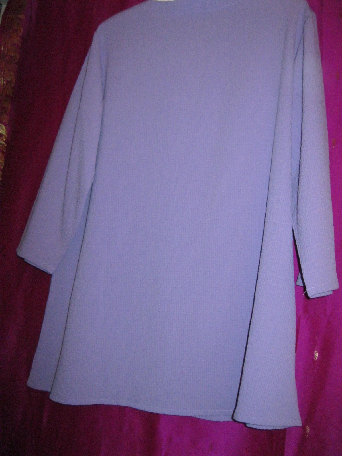 TOOFAN LABEL, LAVENDER COLORED L/S BLOUSE, NEW, RAYON/POLY, SZ L..