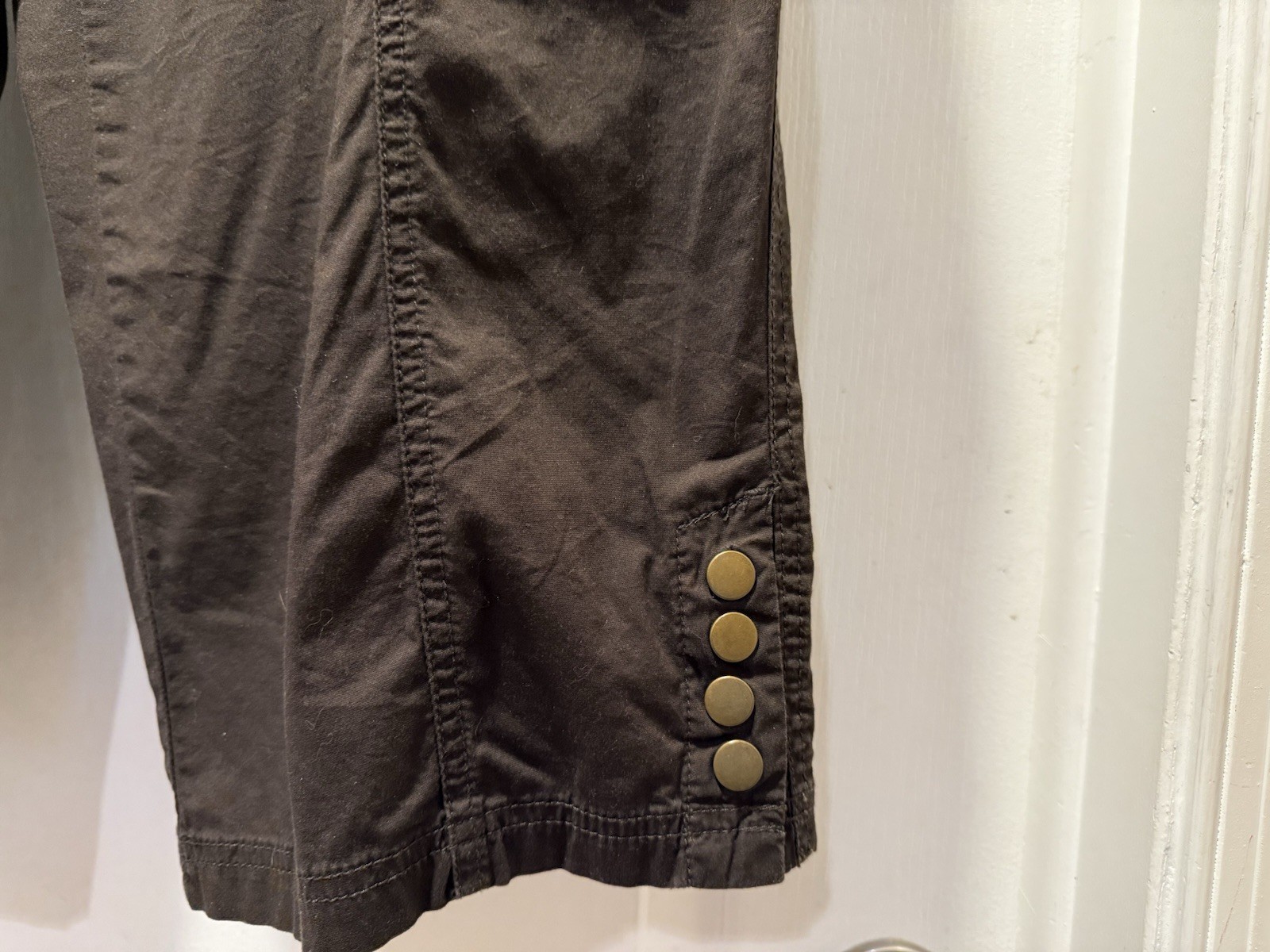 Style & Co Womens Brown Stretch Capri Pants Size 14