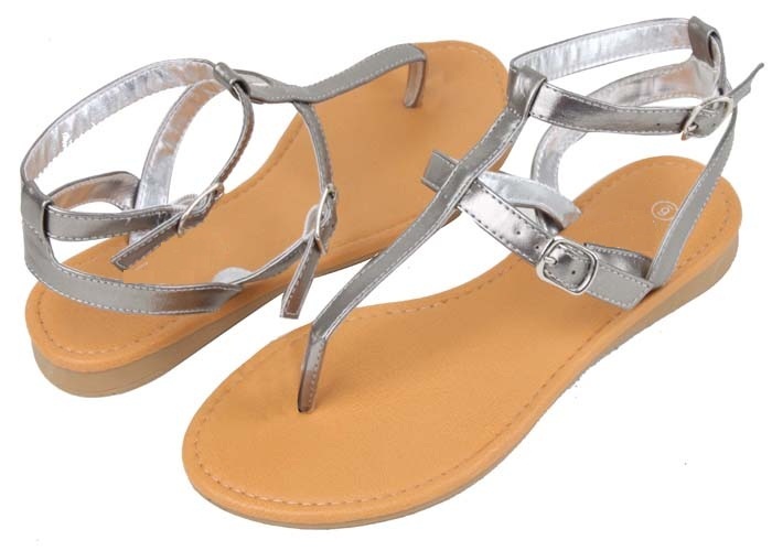Womens Fashion Open Toe Gladiator Sandals Black Pewter Beige Bronze 5 6