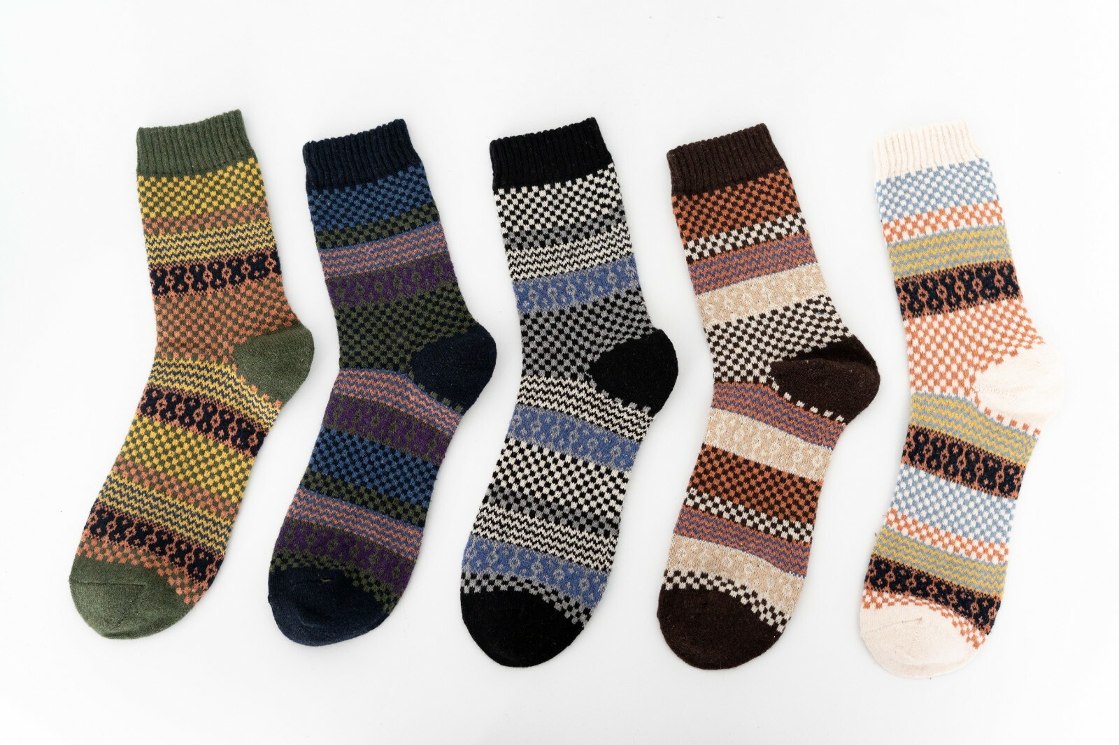 5 Pairs Womens Winter Warm Thermal Lambs Wool Merino Heavy Duty Boot Socks 5-9