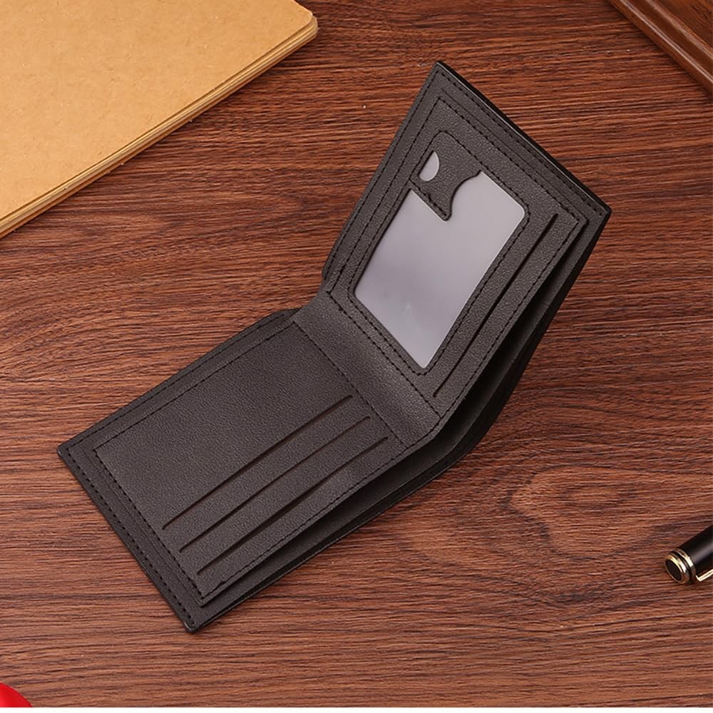 MUFANDUO Slim Wallet for Men with Money 4.68 x 3.75 x 0.6 inches, Coffee d