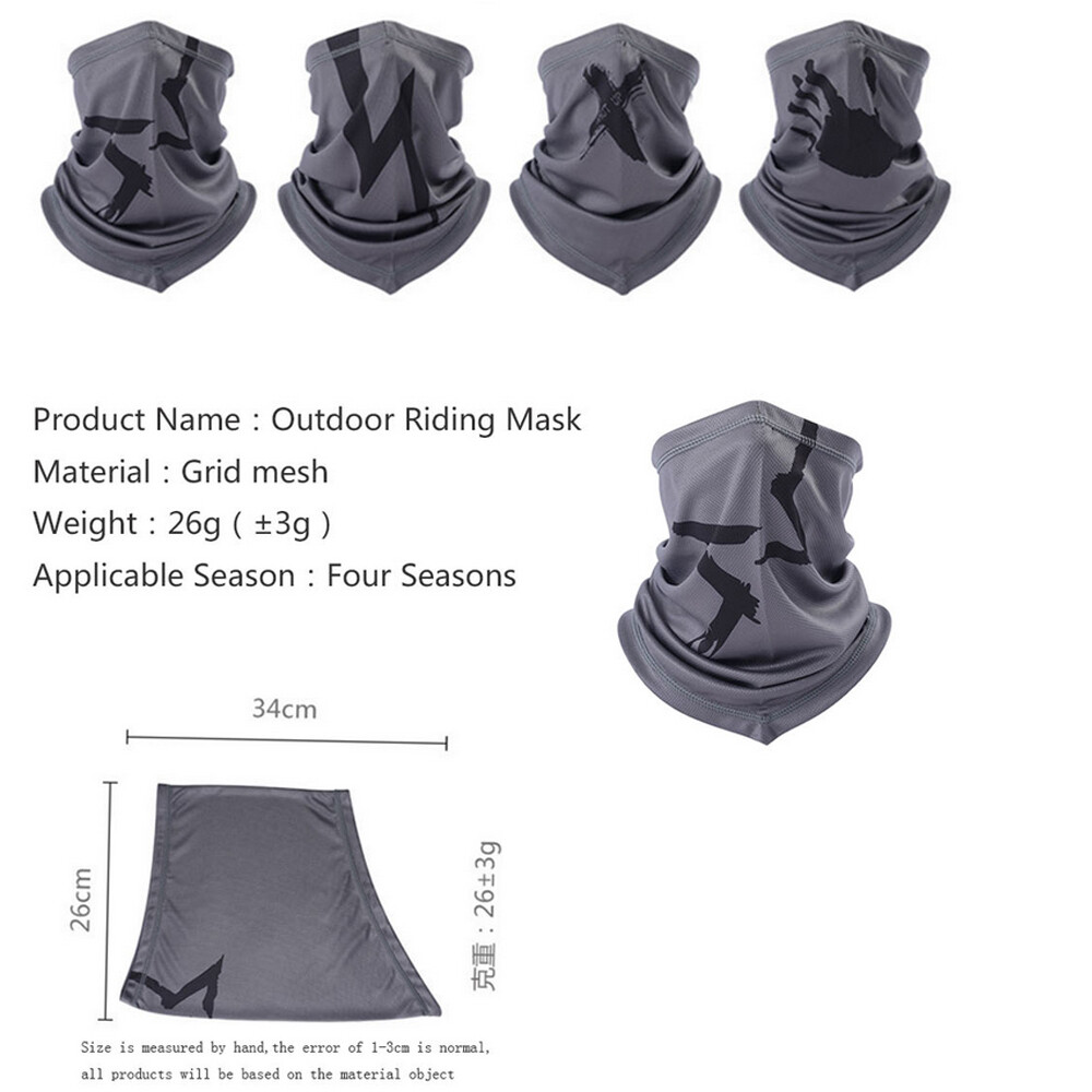 Summer Anti Wind UV Neck Gaiter Scarf Balaclava Face Mask Bandana for Outdoor US