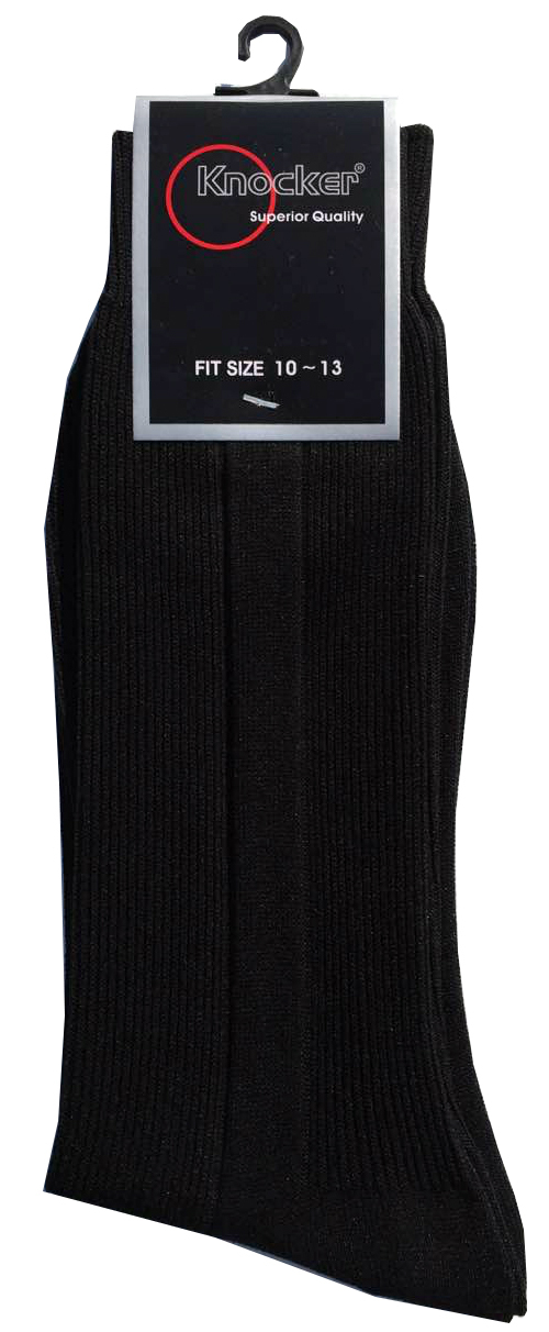 6 ,12 pairs Lot Knocker Men’s Solid BLACK Dress Socks Size 10-13