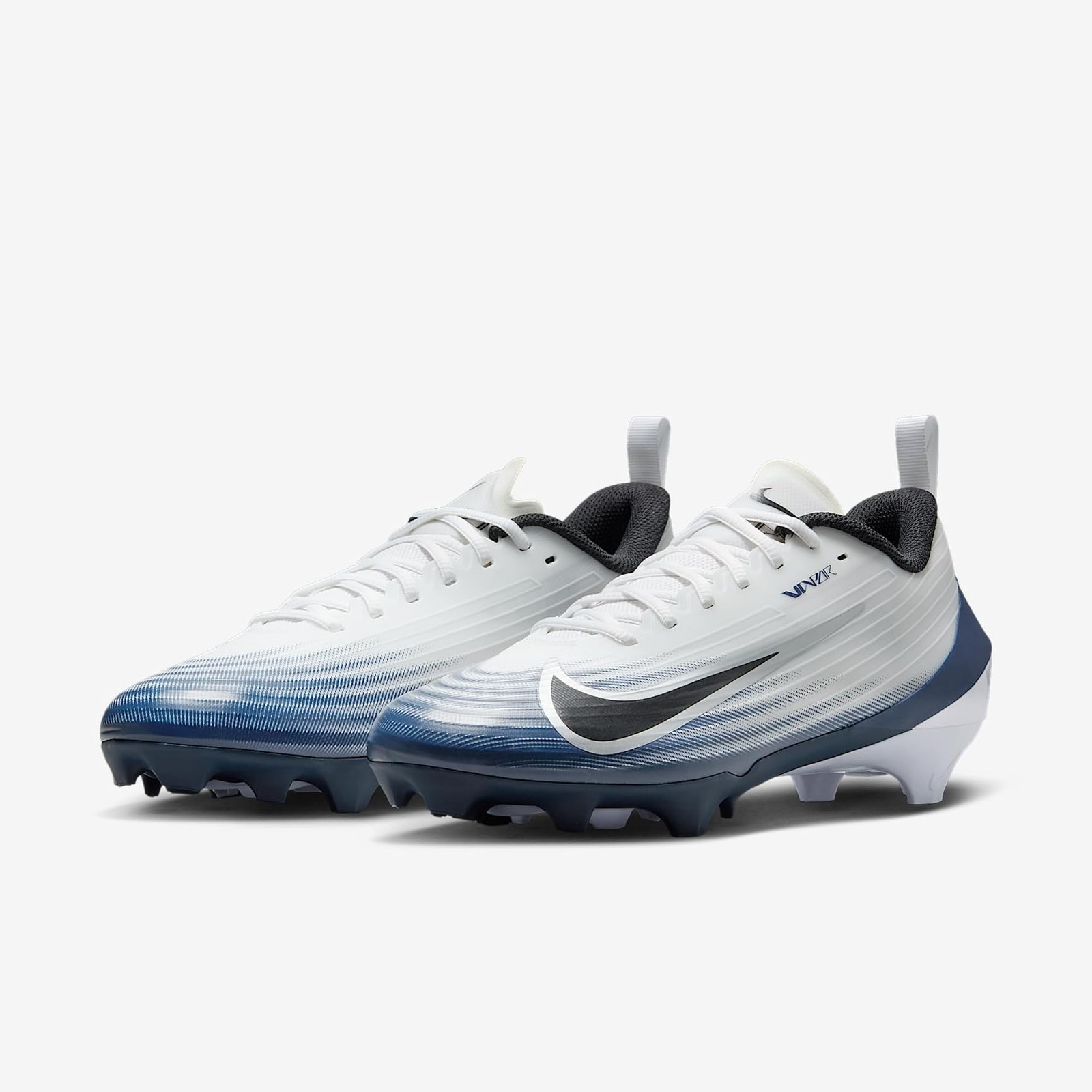 Nike Vapor Speed 3 Football Cleats – White/Black/Navy – 11.5
