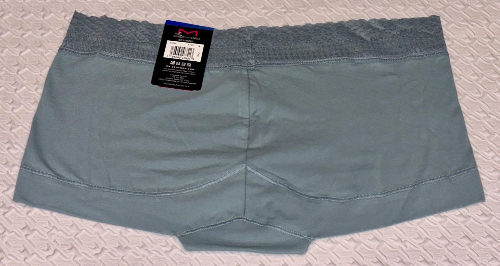 MAIDENFORM Dream Cotton Lace Waistband Boyshort Panty Women S 5 M 6 L 7 XL 2XL 9