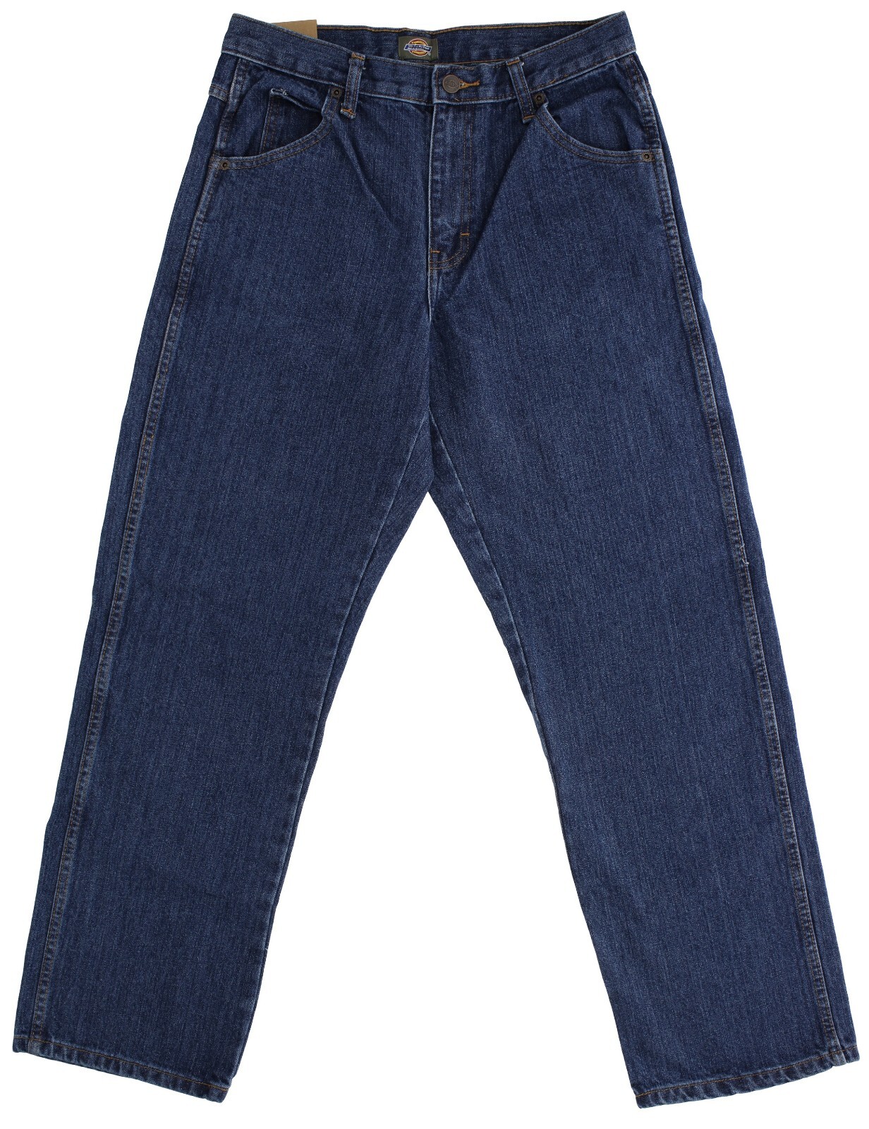 Dickies Men’s Denim Jeans Regular Straight Fit 100% Cotton 5-Pocket Casual Pants