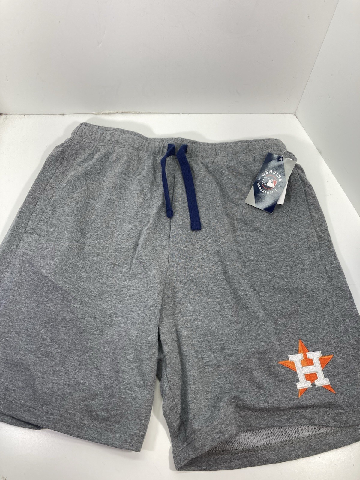 Houston Astros Majestic Shorts Men Size XL 38X11 Gray Cotton Drawstring NWT