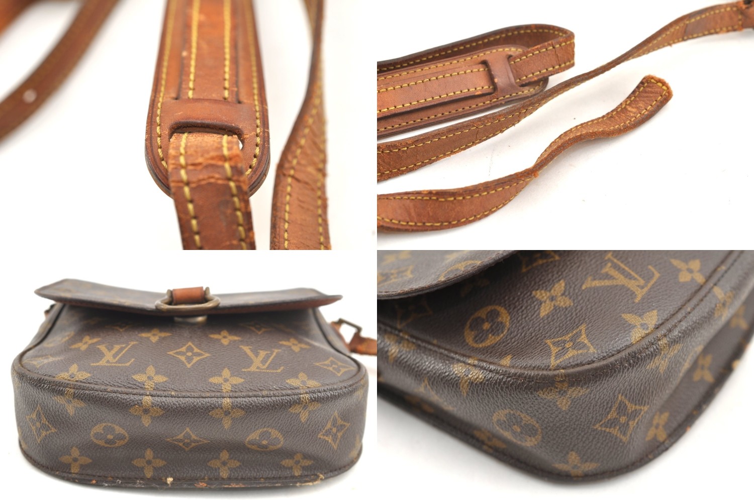 Authentic Louis Vuitton Monogram Saint Cloud MM M51243 Shoulder Cross Bag AC214