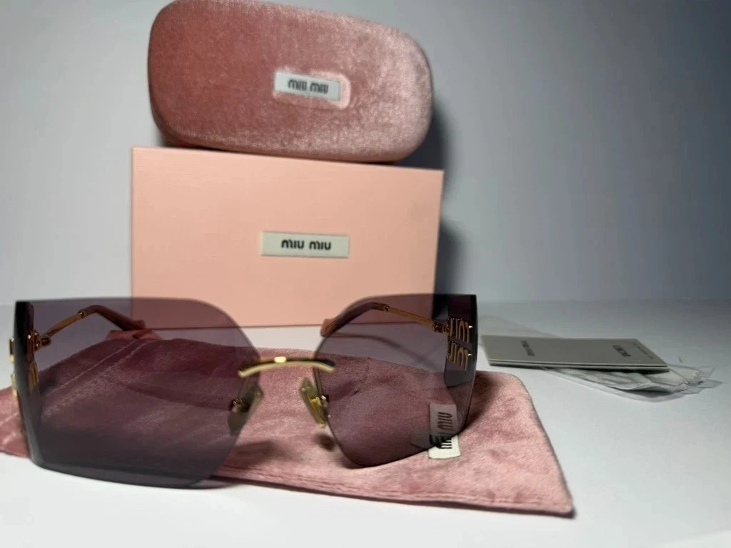 Miu Miu SMU 54YS Gold/Light Purple Brown (5AK0/6I) Sunglasses