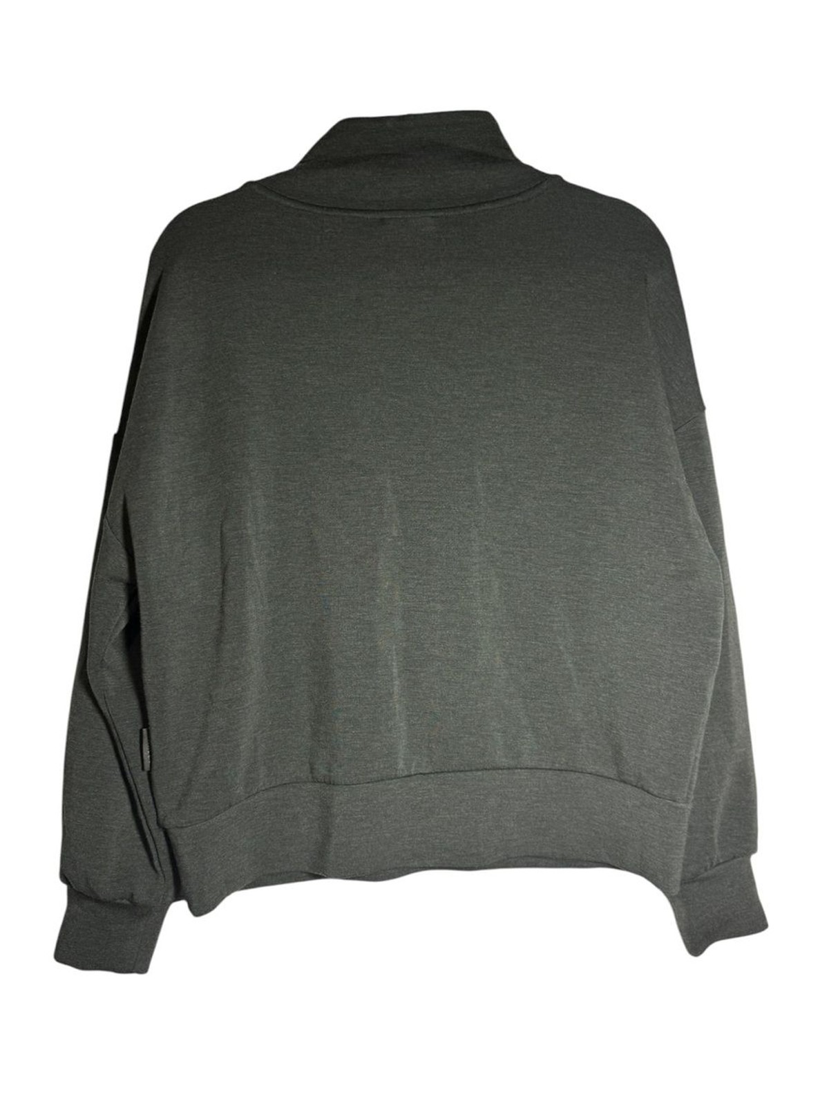 Varley Hawley Half Zip Sweatshirt in Olive Marl DOUBLESOFT Size Small